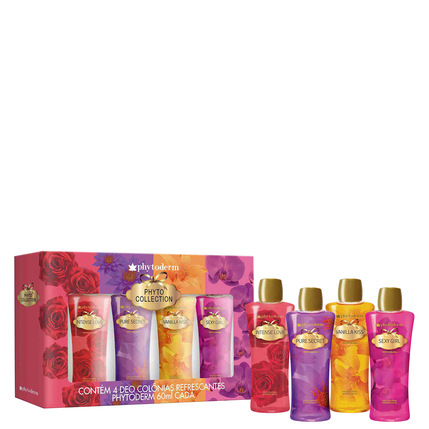 Conjunto Phyto Collection Phytoderm Feminino - Body Spray 4x60ml