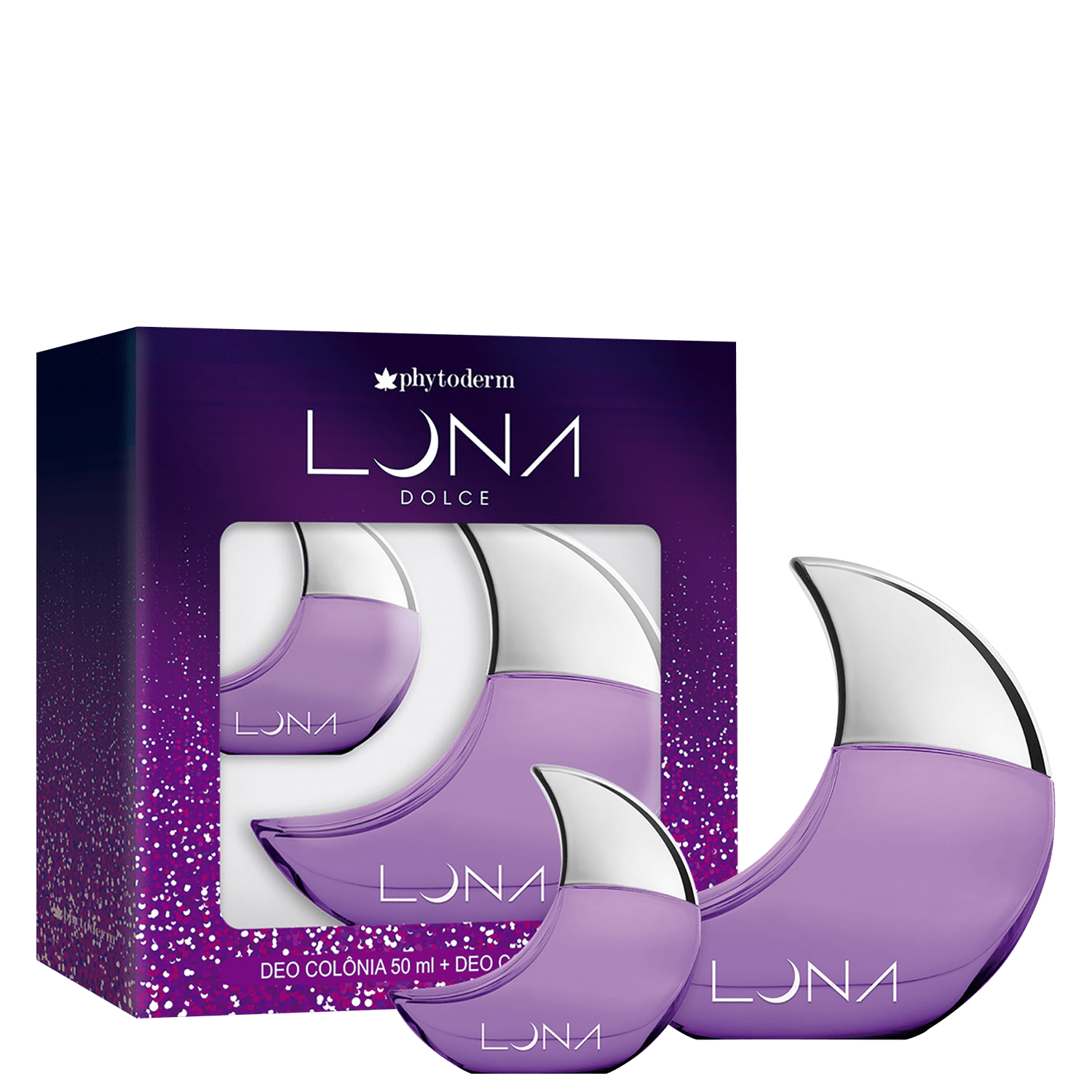 Conjunto Luna Dolce Phytoderm Feminino - Deo Colônia 50ml + Deo Colônia 15ml