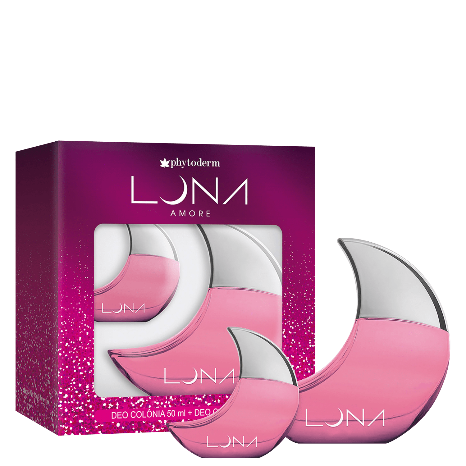 Conjunto Luna Amore Phytoderm Feminino - Deo Colônia 50ml + Deo Colônia 15ml