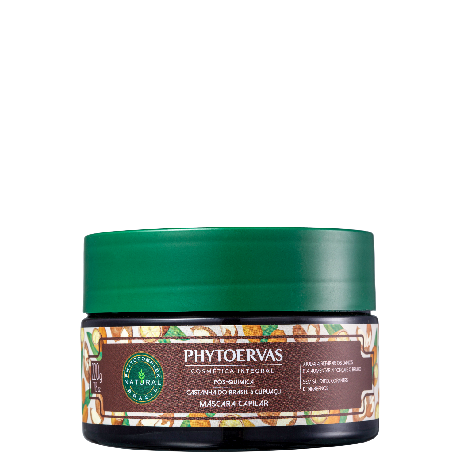 Phytoervas Pós-Química Castanha do Brasil e Cupuaçu - Máscara Capilar 220g