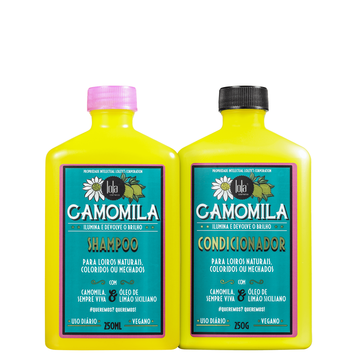 Kit Lola Cosmetics Camomila - Shampoo 250ml + Condicionador 250g (2 Produtos)
