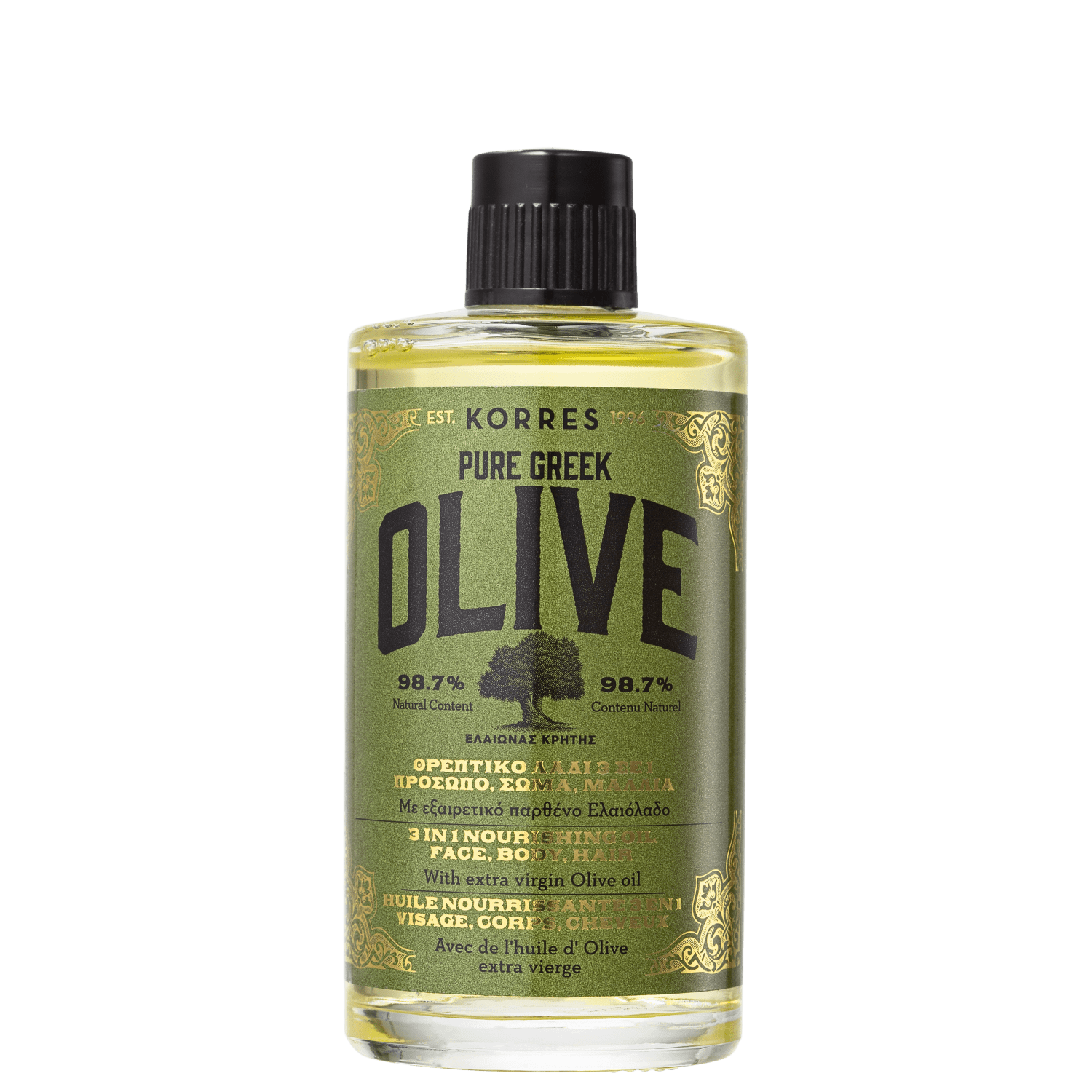 Korres Pure Greek Olive 3 em 1 - Óleo Multifuncional 100ml