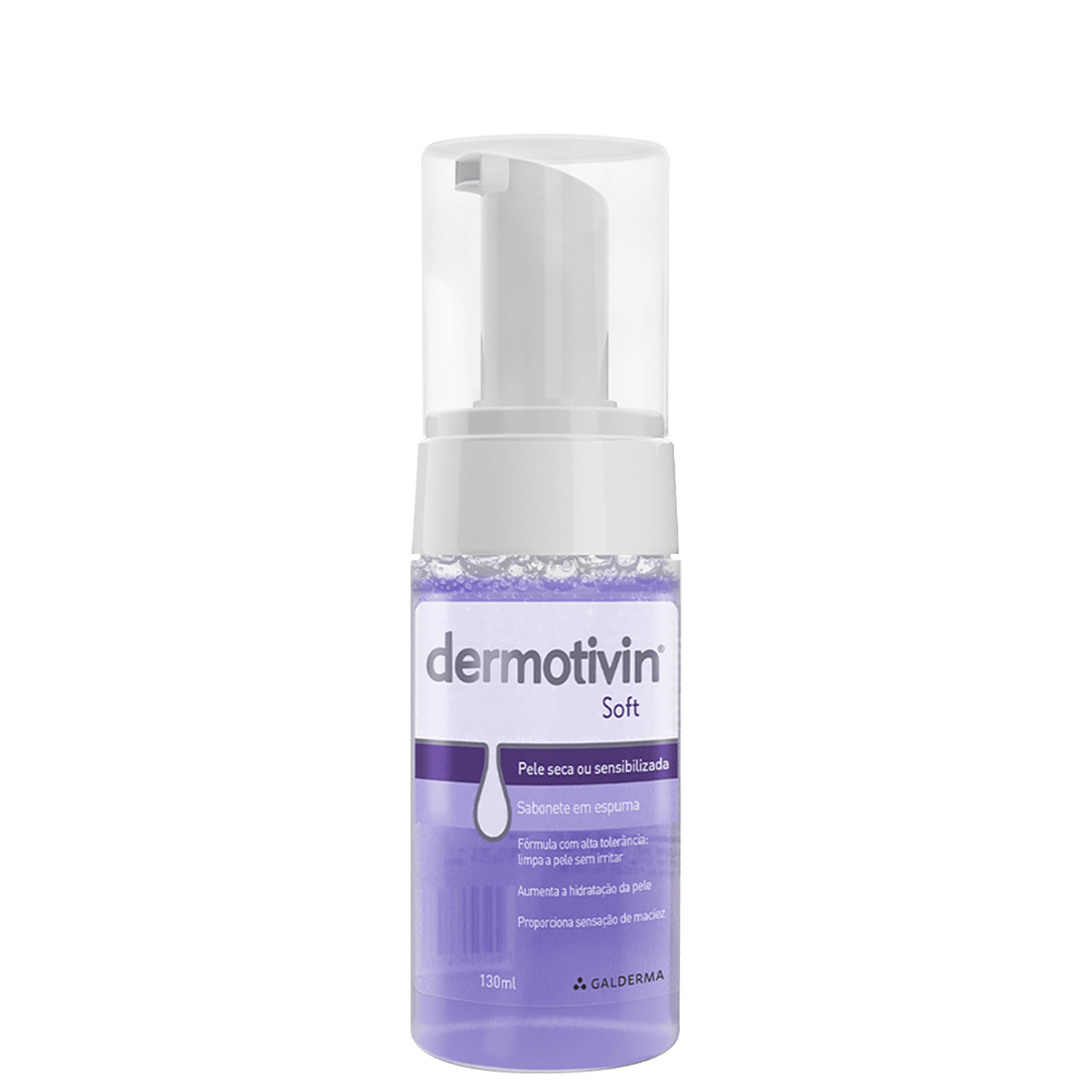 Dermotivin Soft Pele Seca ou Sensibilizada - Espuma de Limpeza Facial 130ml