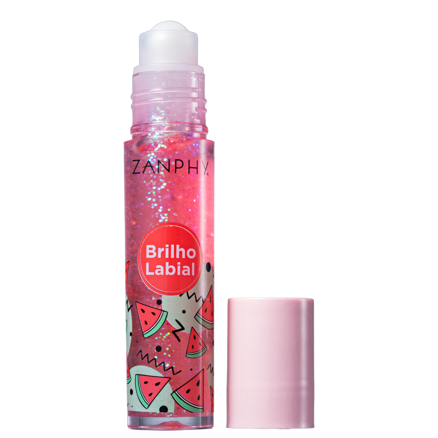 Zanphy Roll-On Melancia com Glitter - Brilho Labial 6,5ml