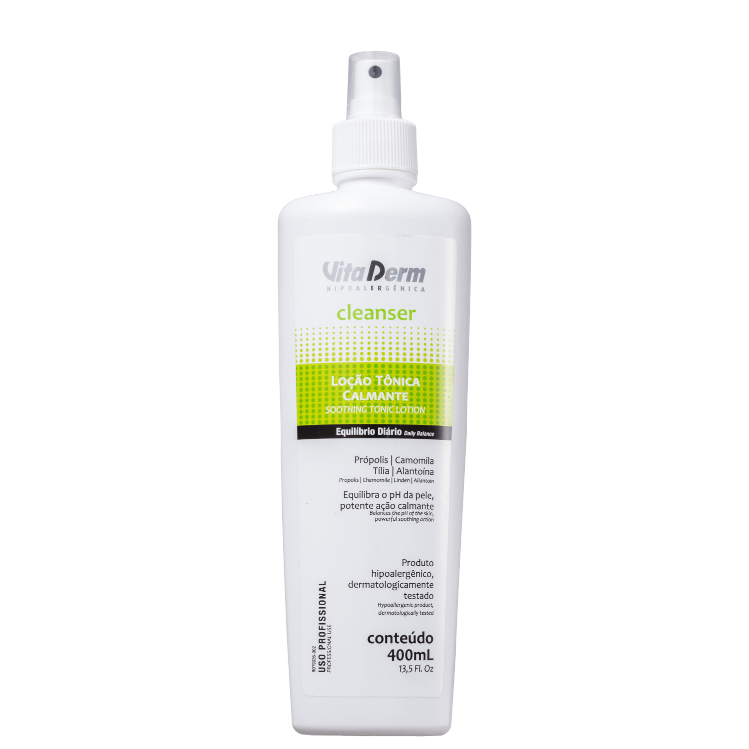 Vita Derm Cleanser Loção Calmante - Tônico Facial 400ml