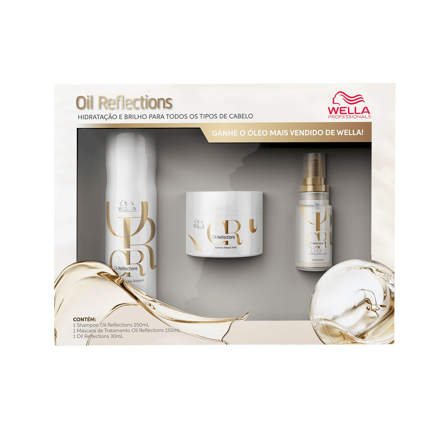 Kit Wella Professionals Oil Reflections Power Trio (3 Produtos)