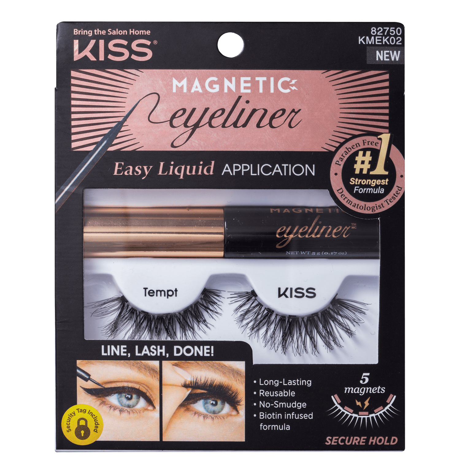 Kiss New York Magnetic Eyeliner K02 - Cílios Postiços Magnéticos