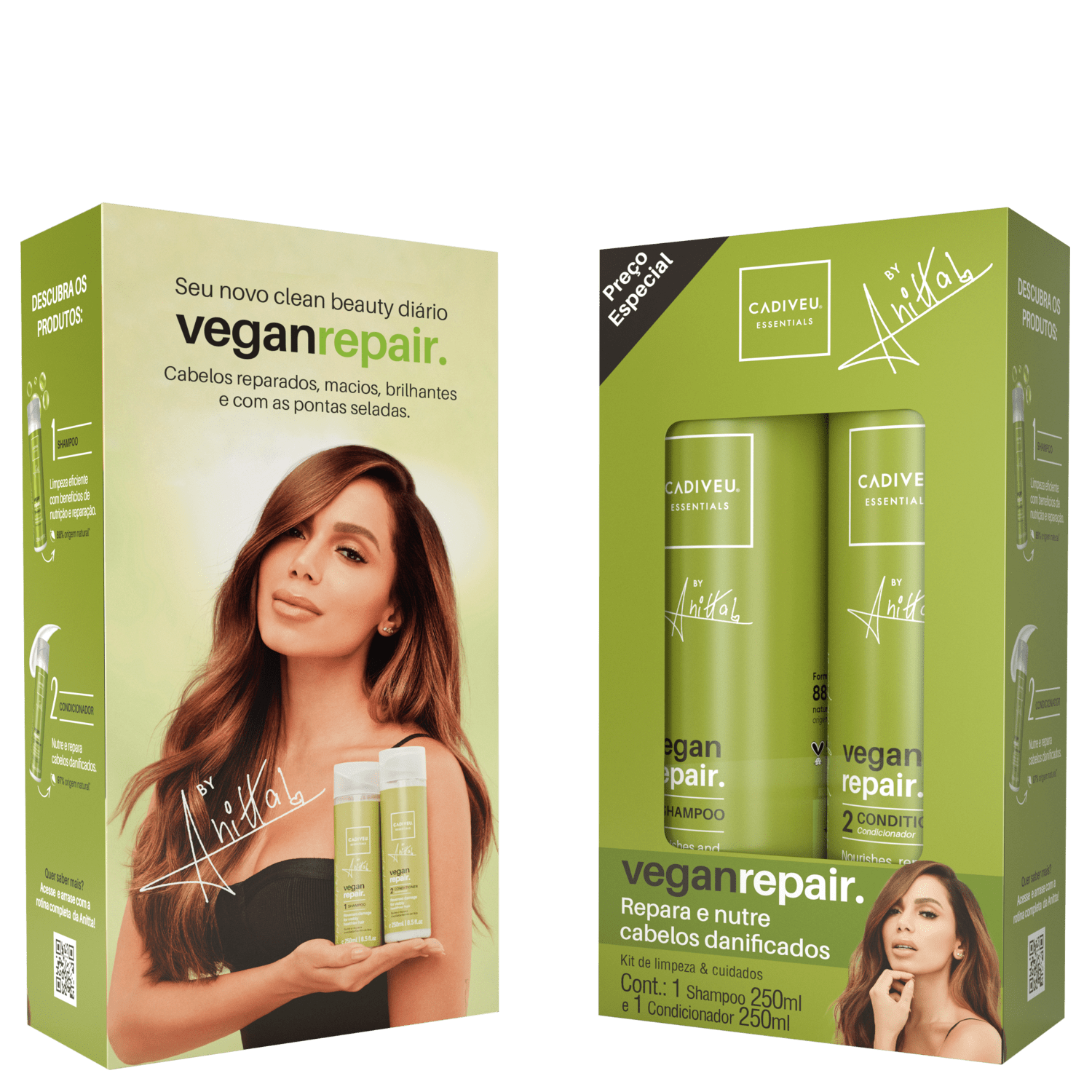Kit Cadiveu Essentials Vegan Repair by Anitta Duo (2 Produtos)