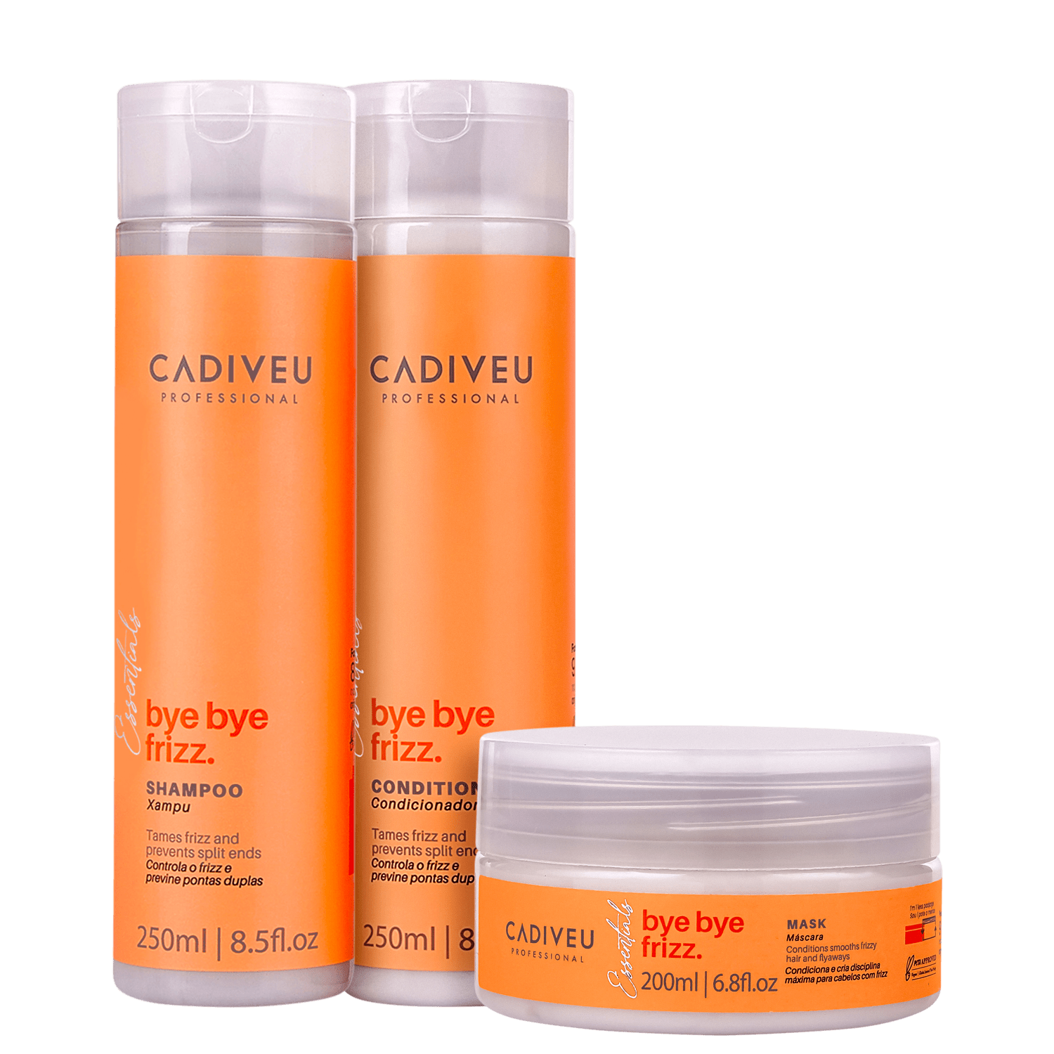 Kit Cadiveu Professional Essentials Bye Bye Frizz Nutrição (3 Produtos)