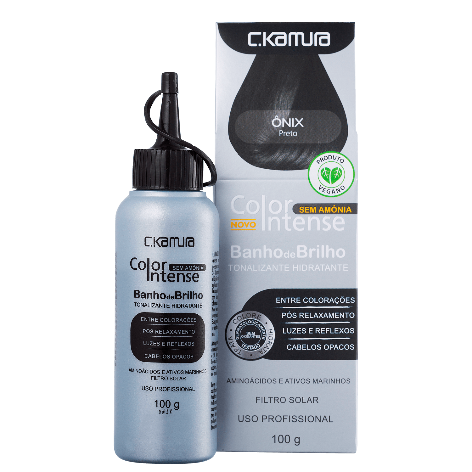 C.Kamura Color Intense Banho de Brilho Onix - Máscara Tonalizante 100g