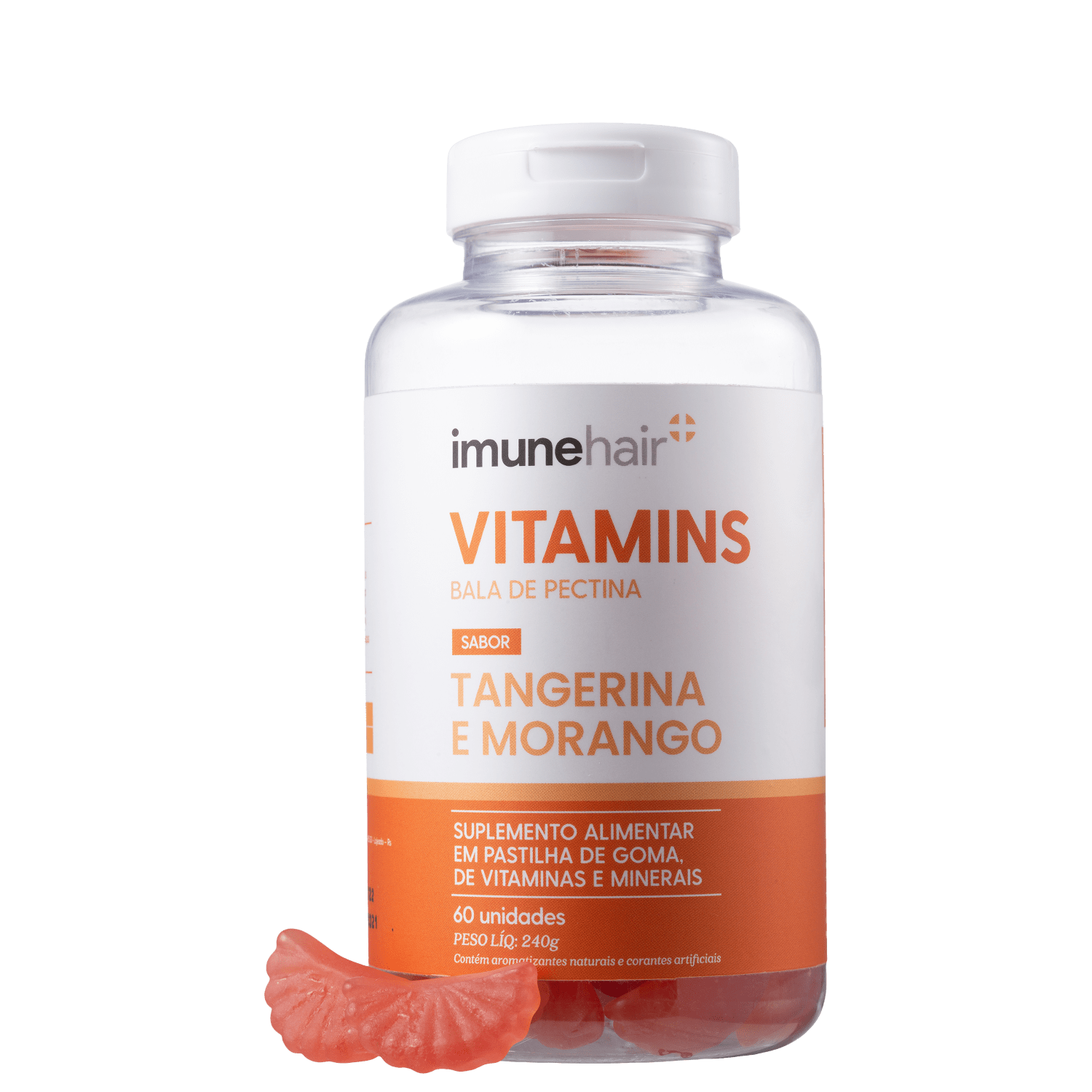 Imunehair Vitamins Bala de Pectina - Suplemento Alimentar (60 Unidades)