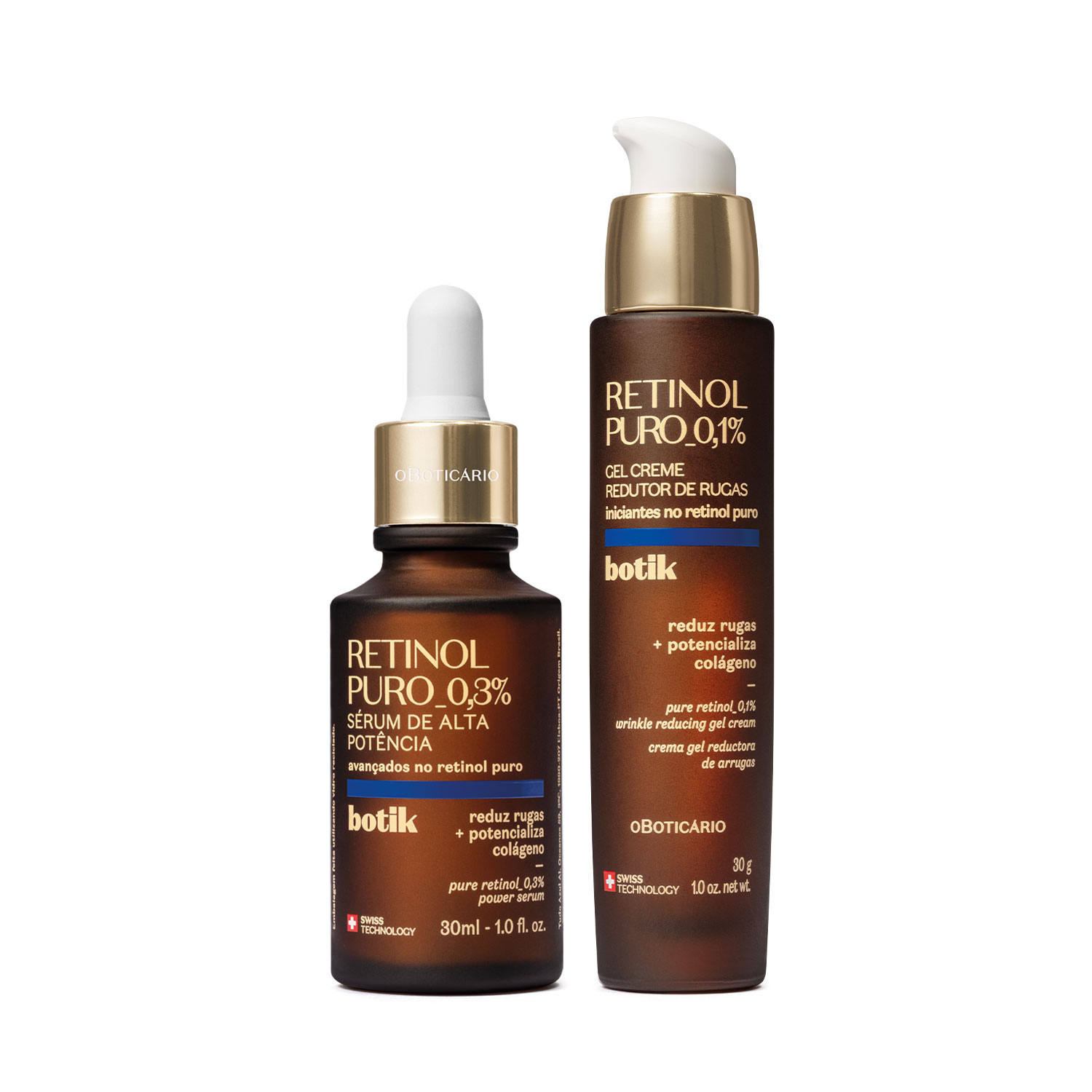 Combo Botik Retinol Puro: Sérum Facial 30ml+ Gel Creme Redutor de Rugas 30g > Combo Botik Retinol Puro: Sérum Facial 30ml+ Gel Creme Redutor de Rugas 30g