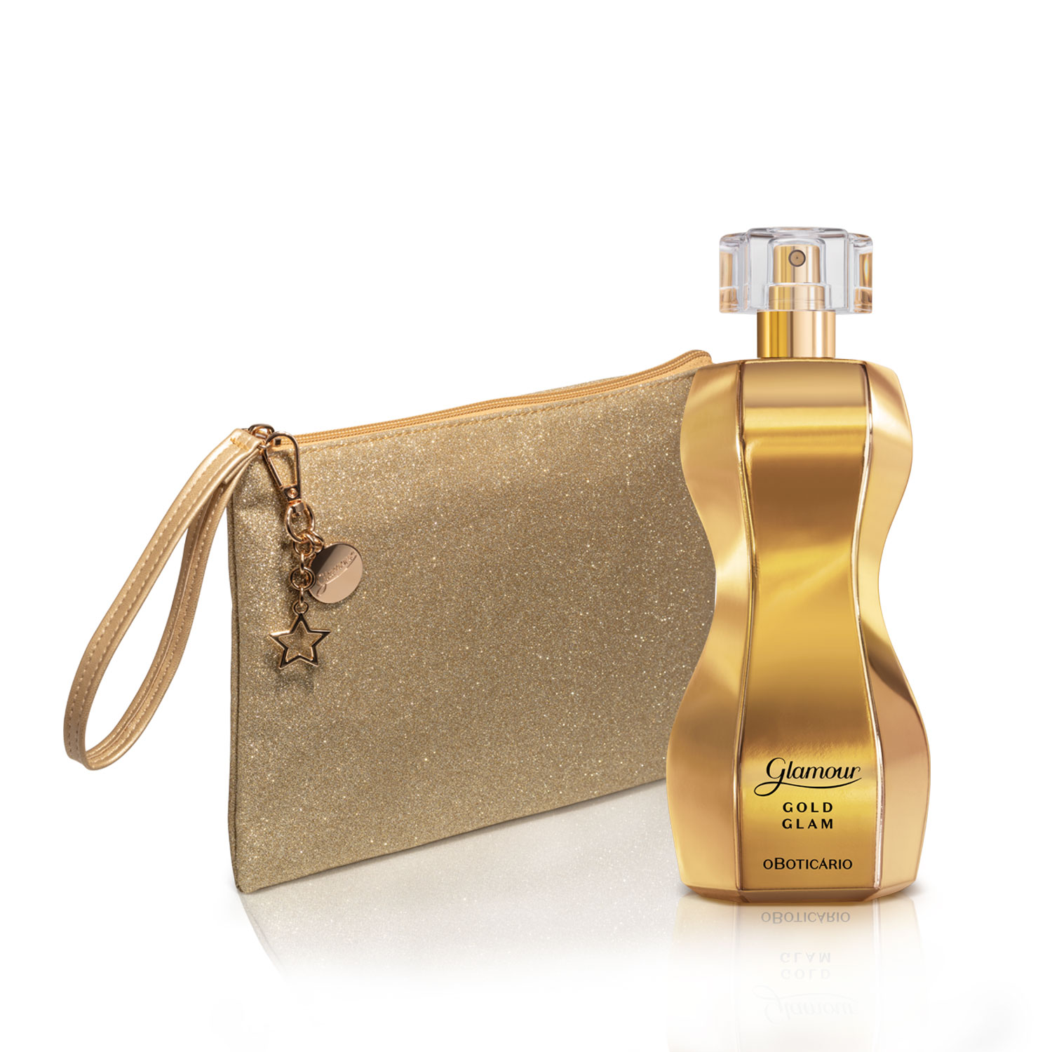 Combo Glamour Gold Glam: Desodorante Colônia 75ml + Nécessaire