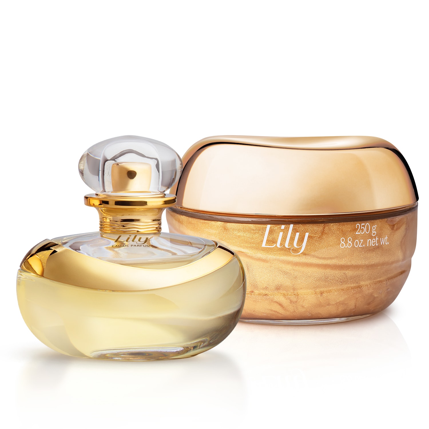 Combo Lily: Eau de Parfum 75ml + Geléia Iluminadora Corporal Lily Glow 250g > Combo Lily: Eau de Parfum 75ml + Geléia Iluminadora Corporal Lily Glow 250g