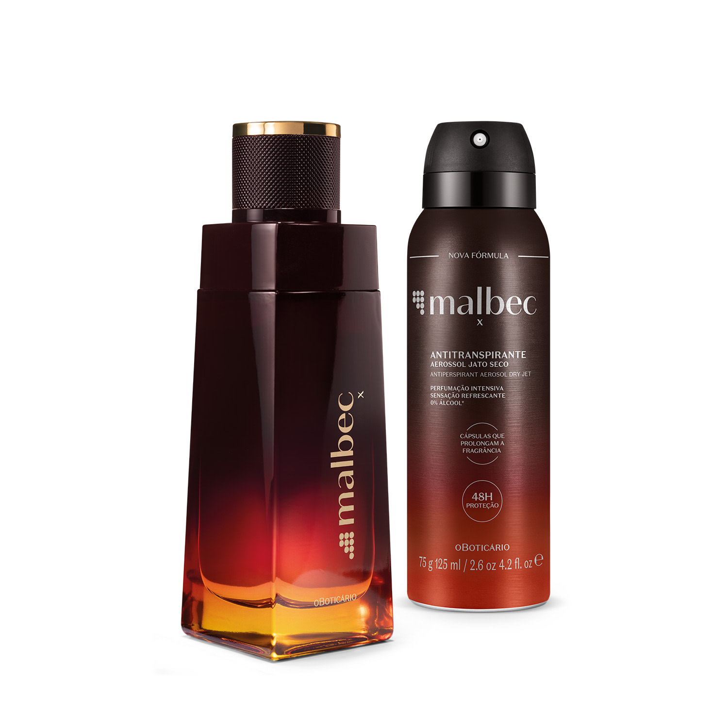 Combo Malbec X: Desodorante Colônia 100ml + Desodorante Antitranspirante 125ml > Combo Malbec X: Desodorante Colônia 100ml + Desodorante Antitranspirante 125ml