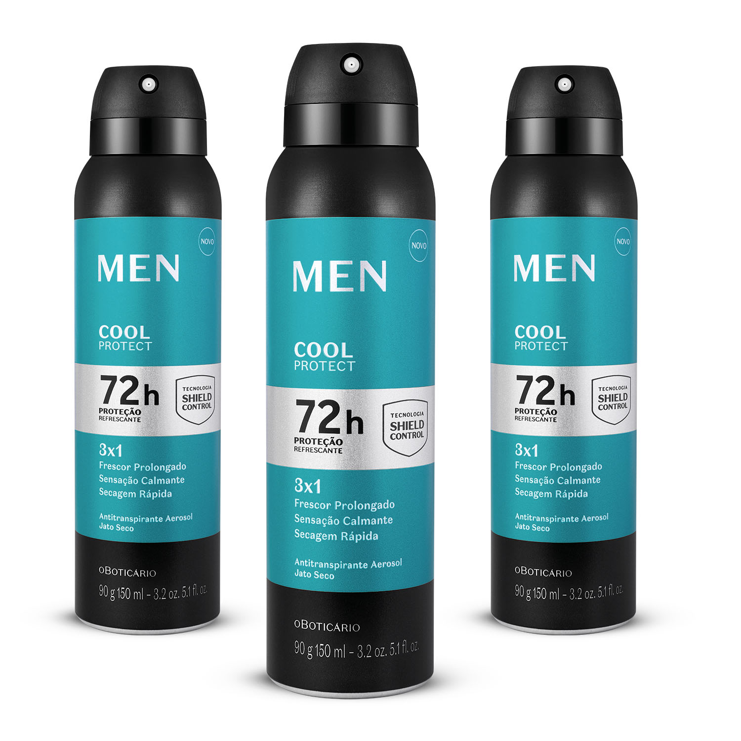 Combo Desodorante Aerosol Men Cool Protect 90g/150ml (3 itens) > Combo Desodorante Aerosol Men Cool Protect 90g/150ml (3 itens)