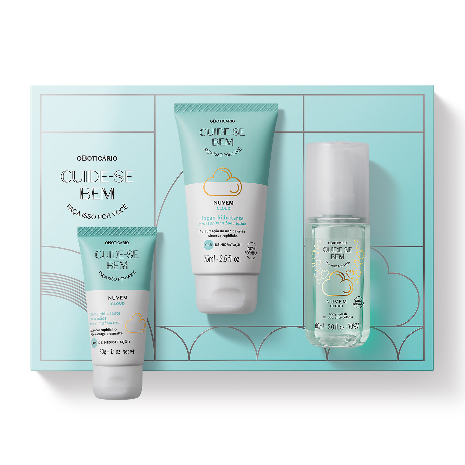 Mini Kit Presente Cuide-se Bem Nuvem (3 Itens) > Mini Kit Presente Cuide-se Bem Nuvem (3 Itens)