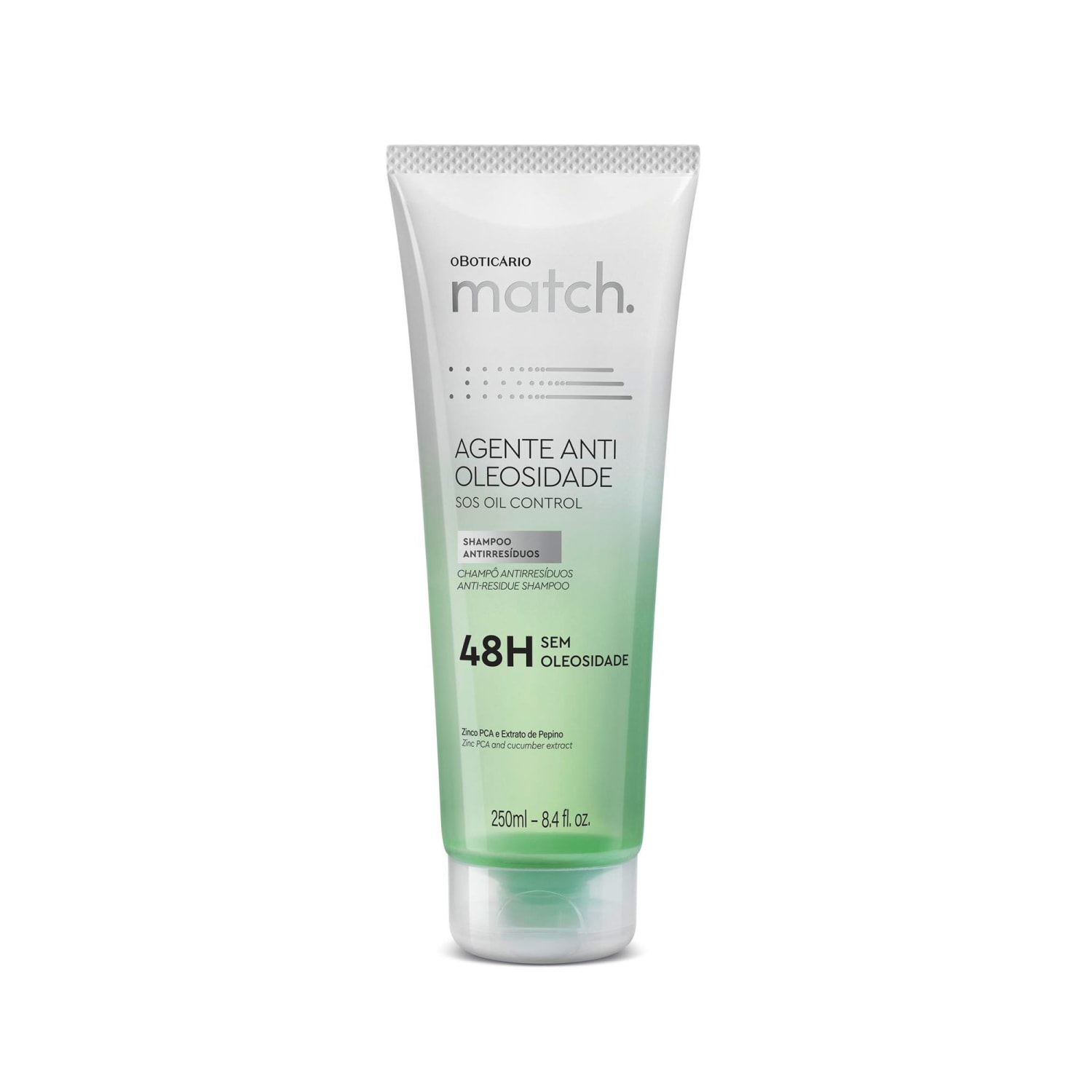 Shampoo Antirresíduos Match Agente Antioleosidade 250ml