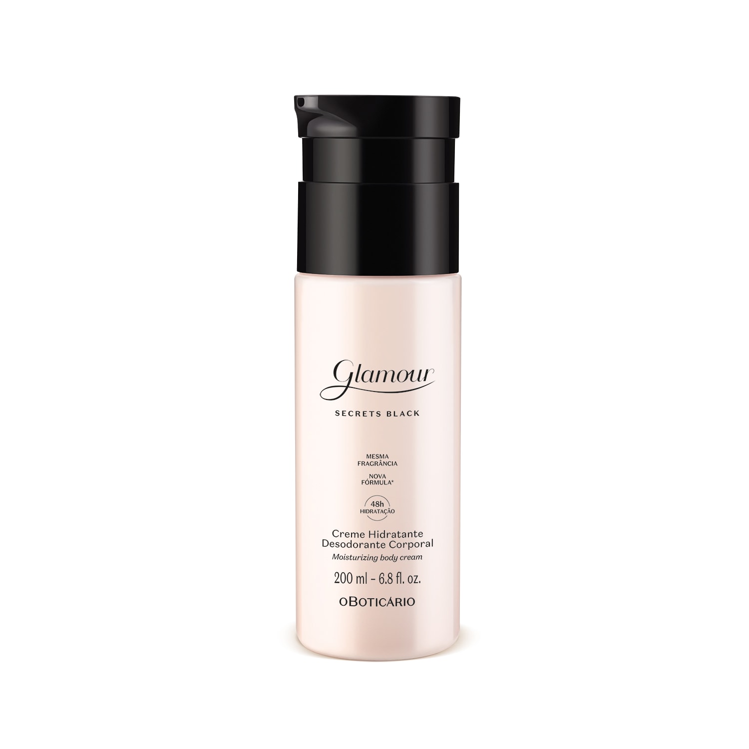 Creme Hidratante Desodorante Corporal Glamour Secrets Black 200ml > Creme Hidratante Desodorante Corporal Glamour Secrets Black 200ml