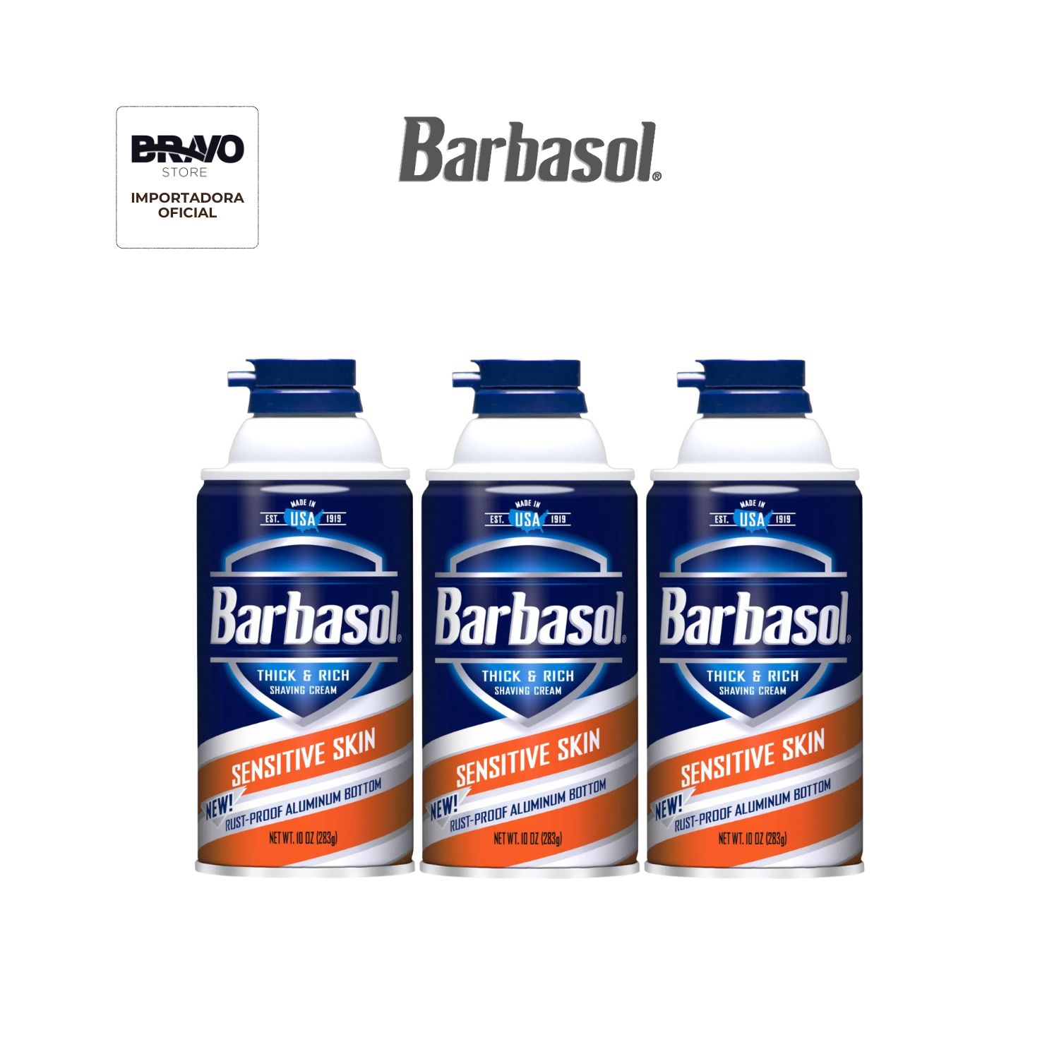 Kit Espuma de Barbear Barbasol Sensitive - 283g (com 3 unids)
