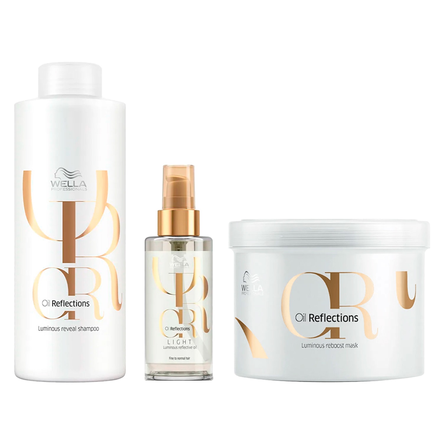 Kit Wella Professionals Oil Reflections Light Salon Treatment (3 Produtos)