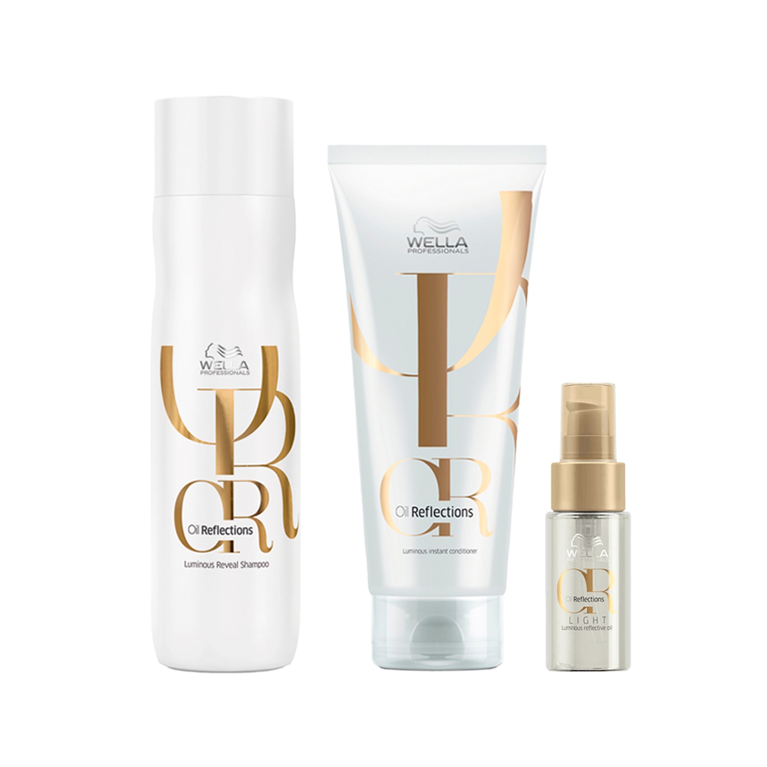 Kit Wella Oil Reflections Shampoo + Condicionador + Óleo
