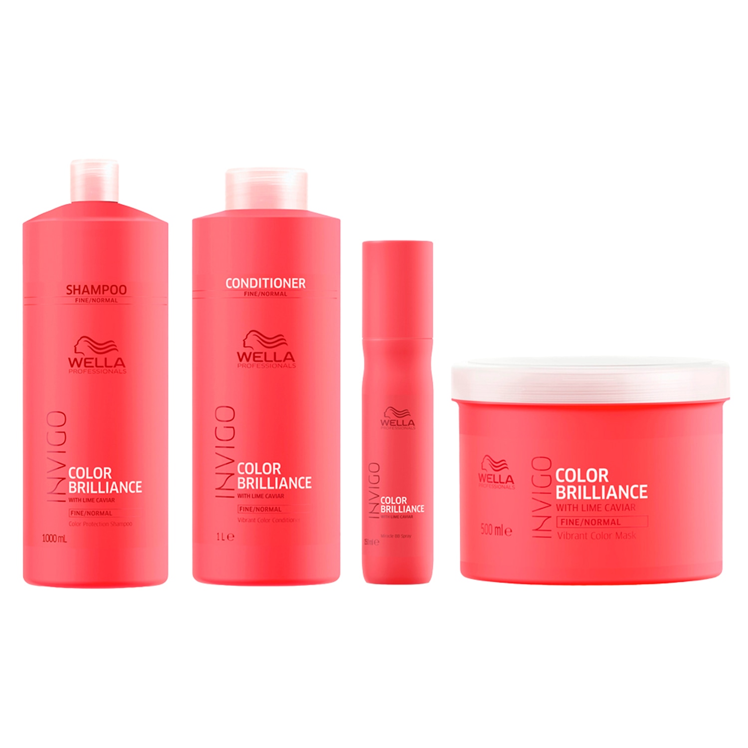Kit Wella Professionals Invigo Color Brilliance - Shampoo + Condicionador + Máscara + Leave-In