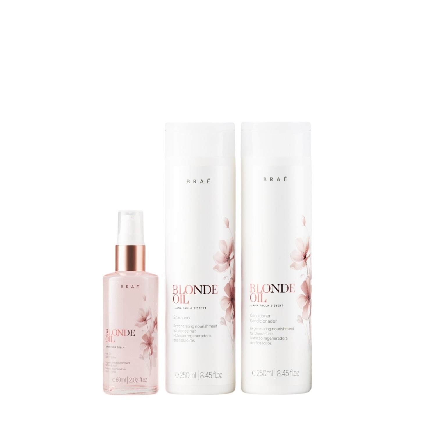Kit Braé Intense Repair By Ana Paula Siebert - Shampoo 250ml + Condicionador 250ml + Óleo 60ml