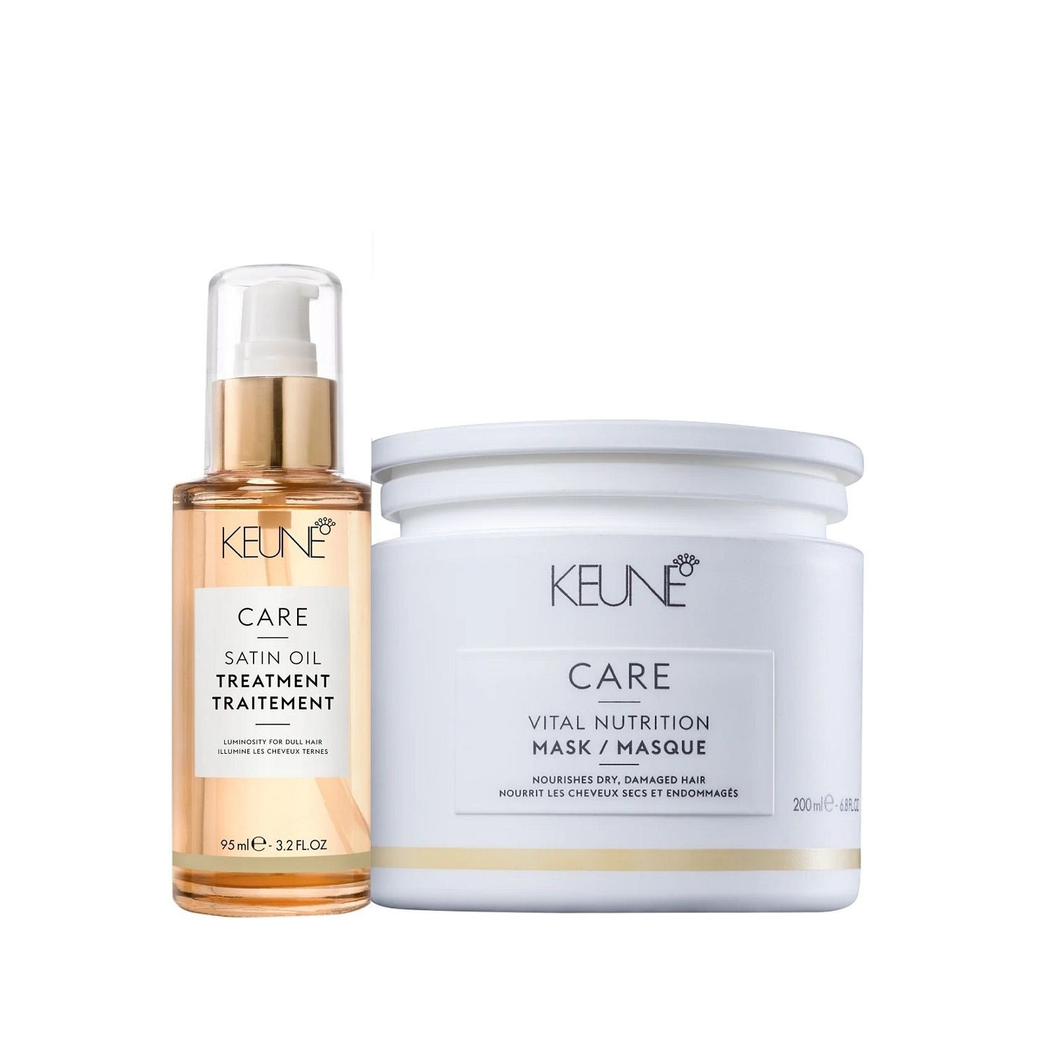 Kit Keune Care Vital Nutrition - Máscara 200ml + Satin Oil 95ml