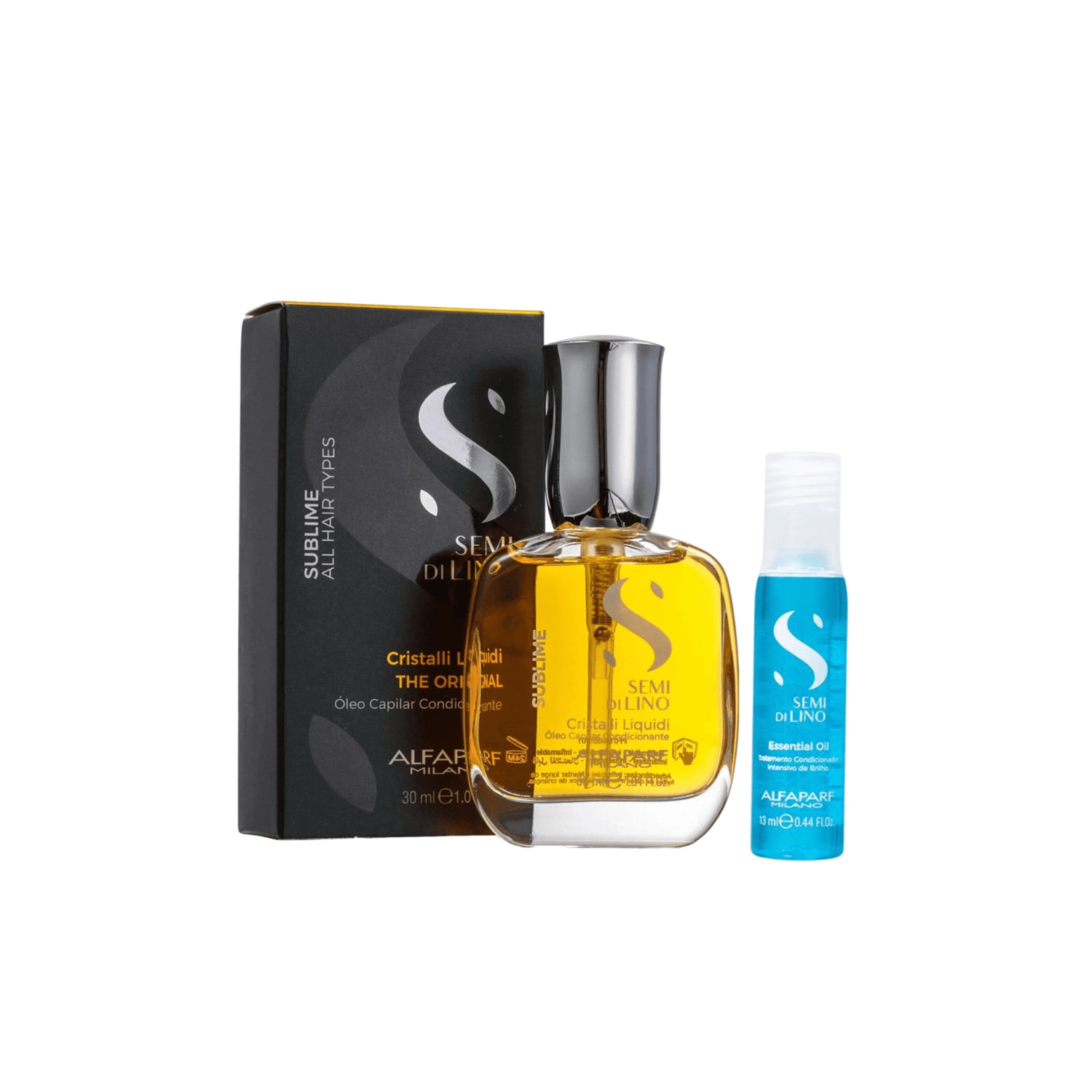 Kit Alfaparf Reparador de Pontas 30ml e Ampola Semi Di Lino