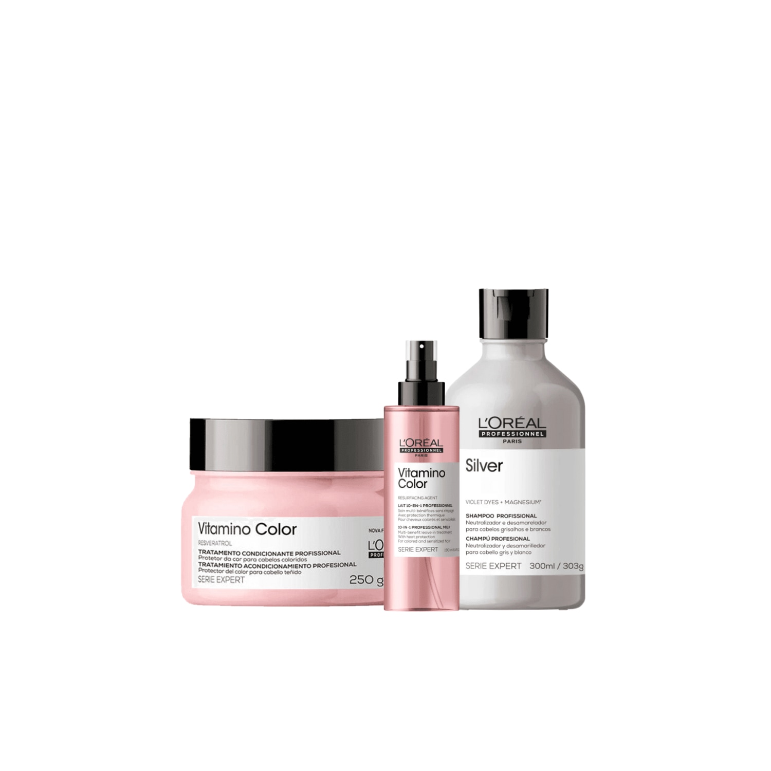 Kit L'Oréal Professionnel Serie Expert Vitamino Color + Silver (3 Produtos)