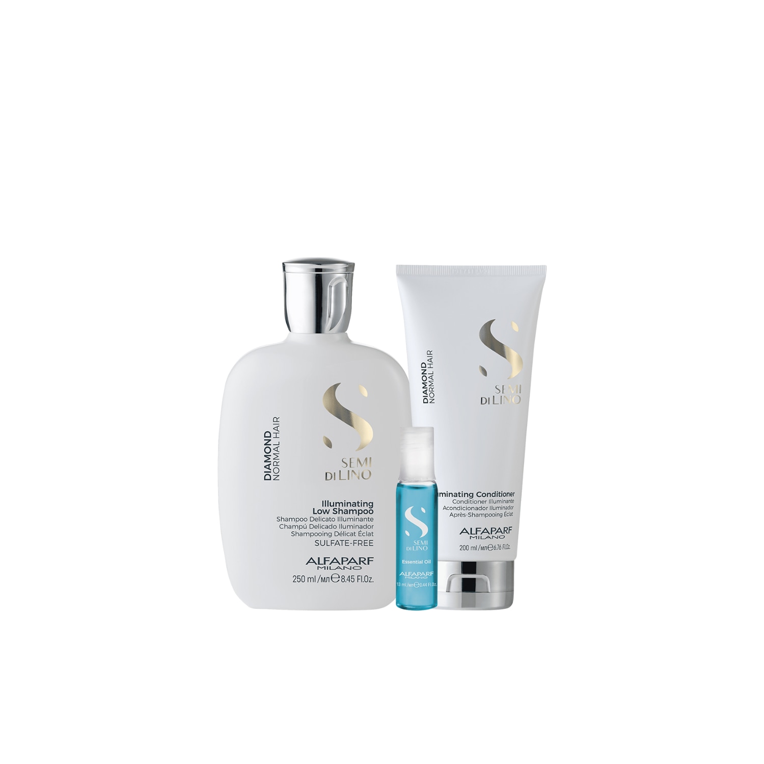 Kit Diamond Shampoo, Condicionador e Ampola - Alfaparf