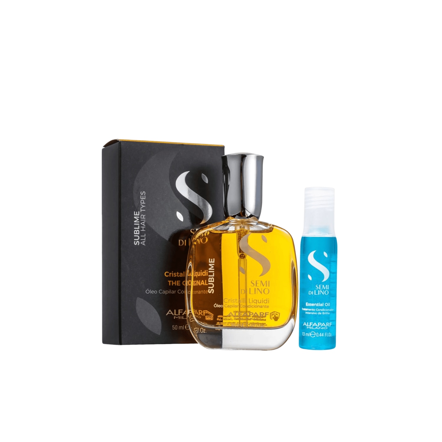 Kit Alfaparf Reparador de Pontas 50ml e Ampola Semi Di Lino