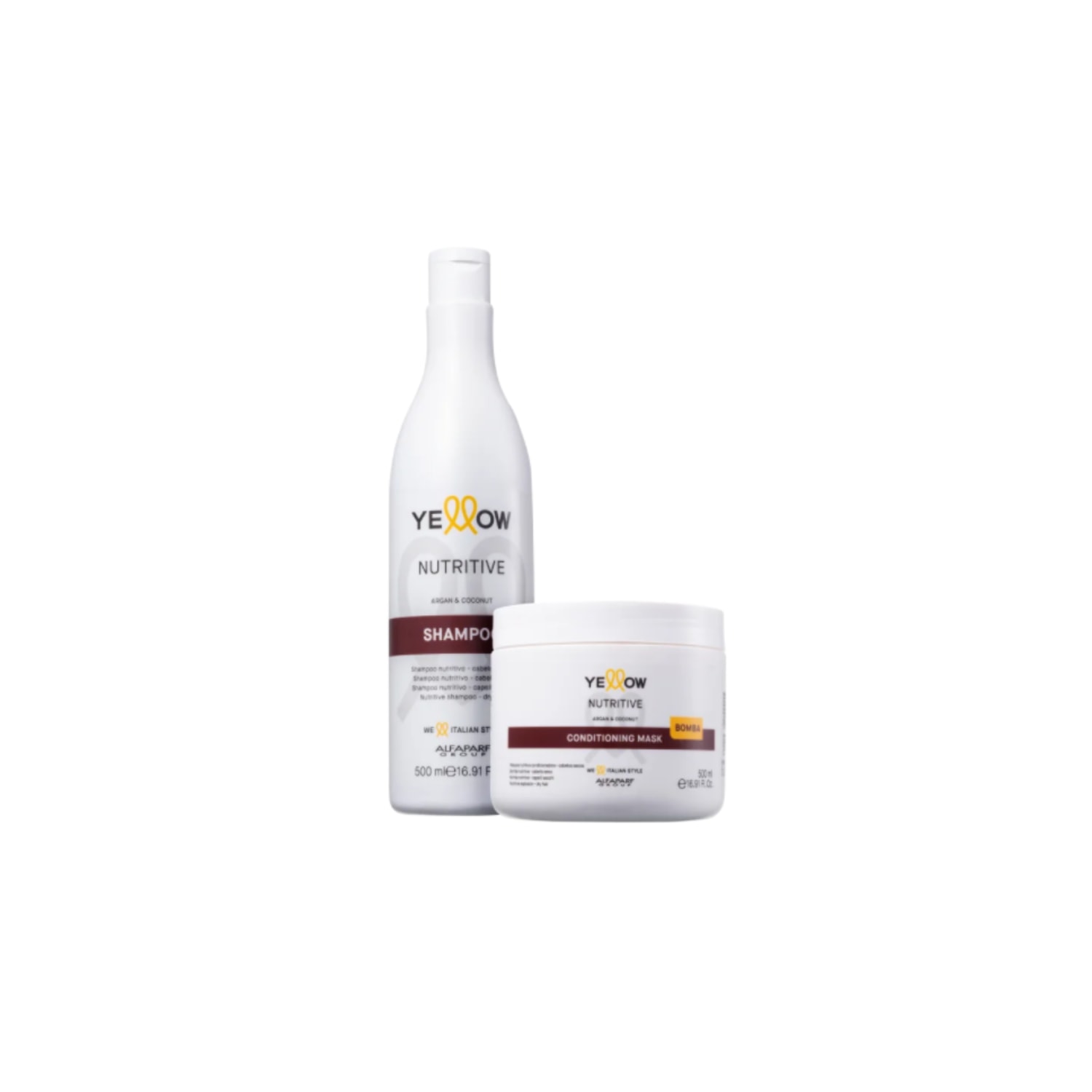 Kit Nutritive Shampoo 500ml e Máscara 500ml - Yellow