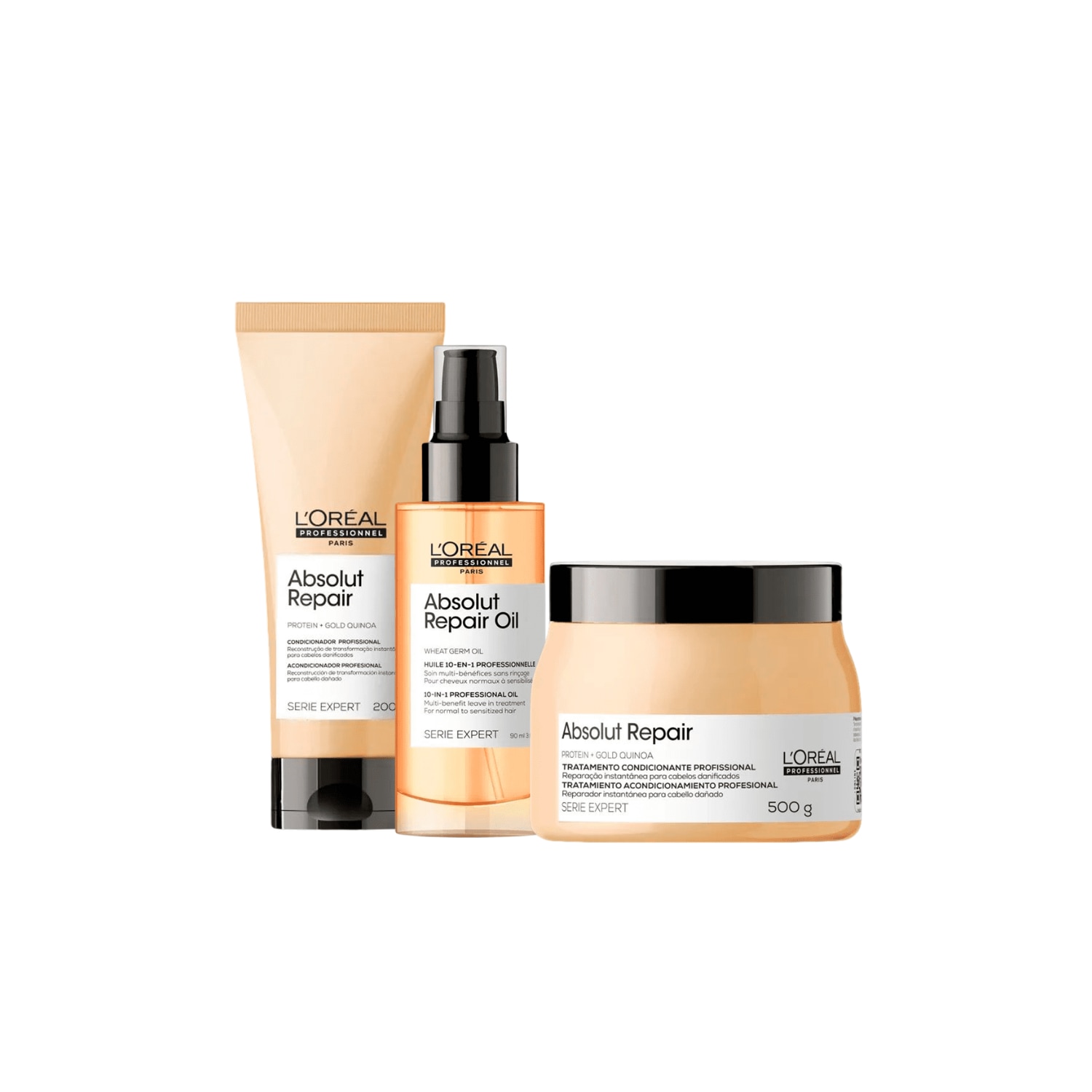 Kit L'Oréal Professionnel Serie Expert Absolut Repair Omega-9 + Protein Triple Intense (3 Produtos)