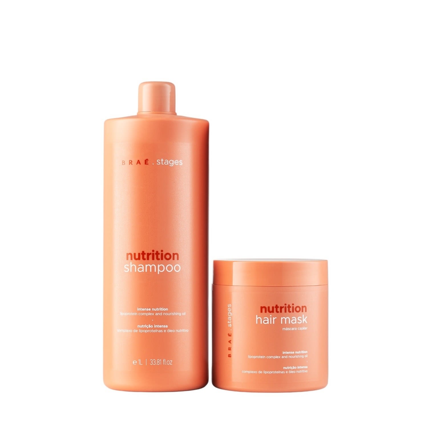 Kit Braé Stages Nutrition - Shampoo 1L + Máscara 500g