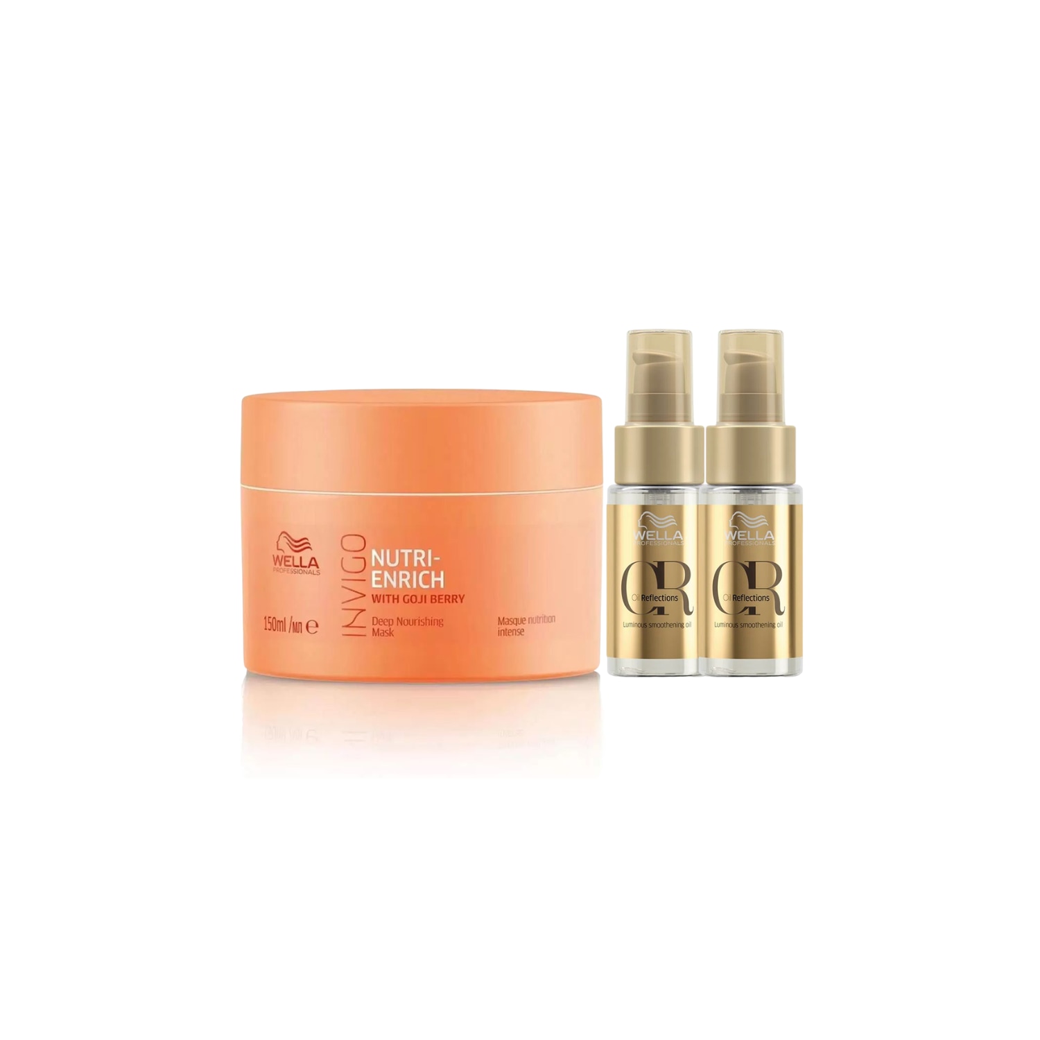 Kit Wella Professionals Nutri Enrich Máscara 150ml e 2 Oil Reflections 30ml