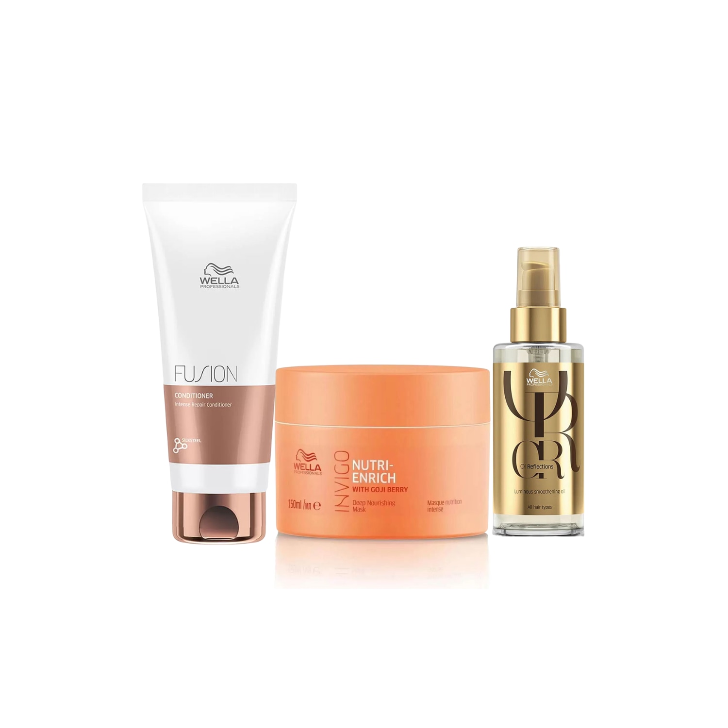Kit Wella Professionals Fusion Nutri-Enrich Oil Reflection Intense Trio (3 Produtos)