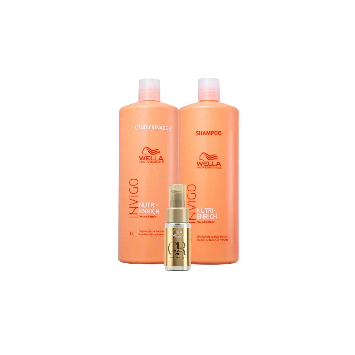 Kit Wella Professionals Invigo Nutri-Enrich & Oil Reflections Trio Super Care (3 Produtos)