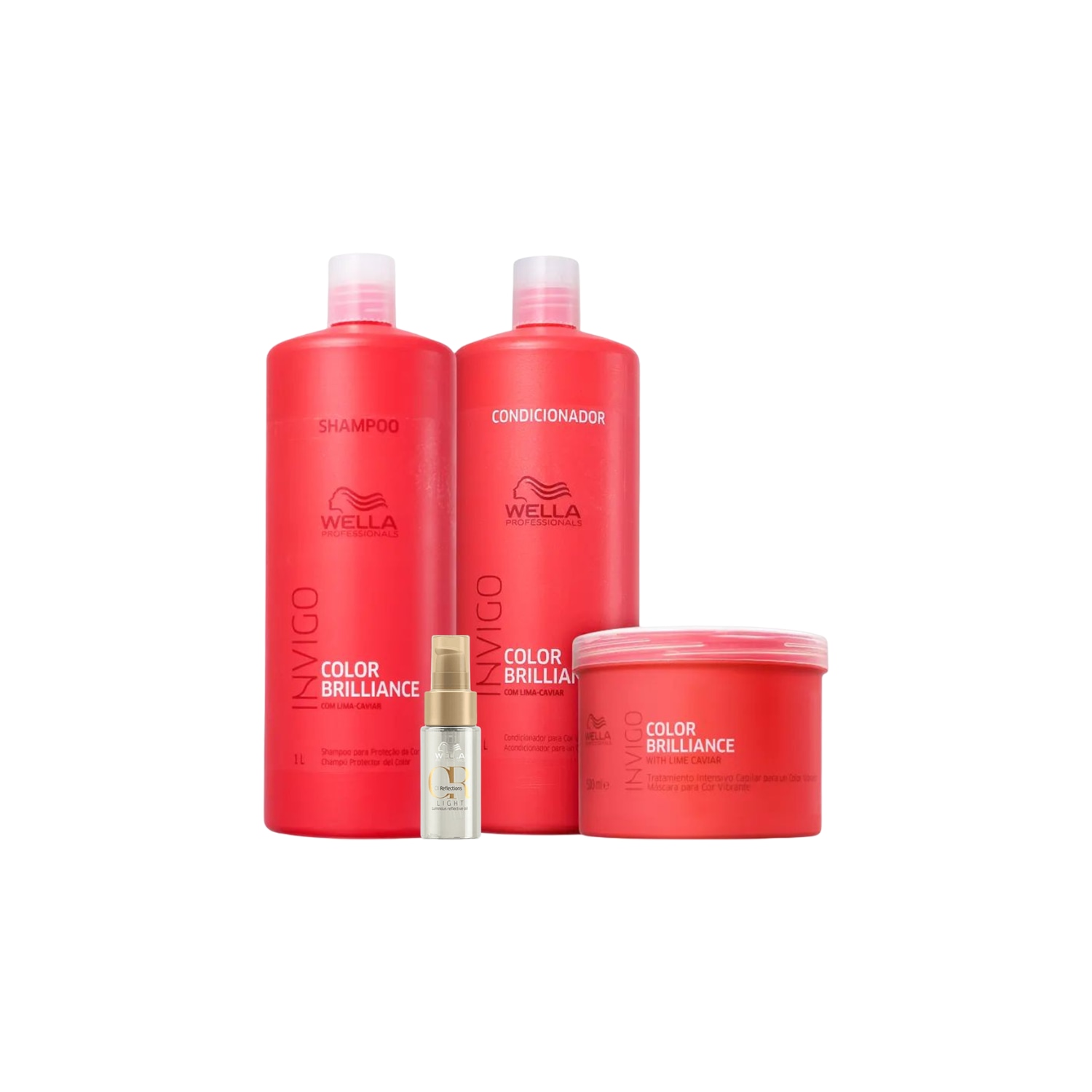 Kit Shampoos, Condicionador, Máscara e Oil Reflections Light