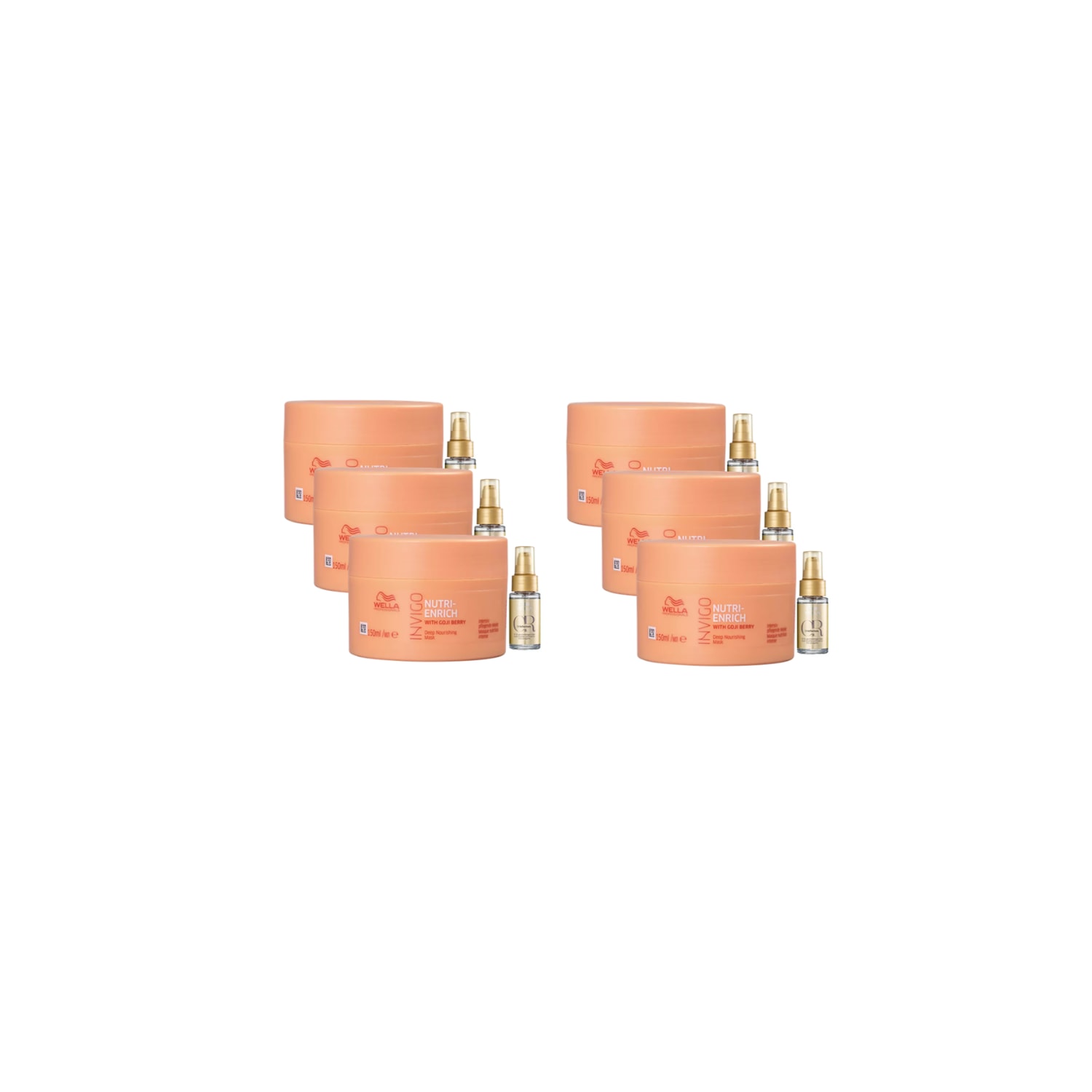 Kit 6 Máscaras Nutri-Enrich 150ml e Oil Reflections 30ml Wella