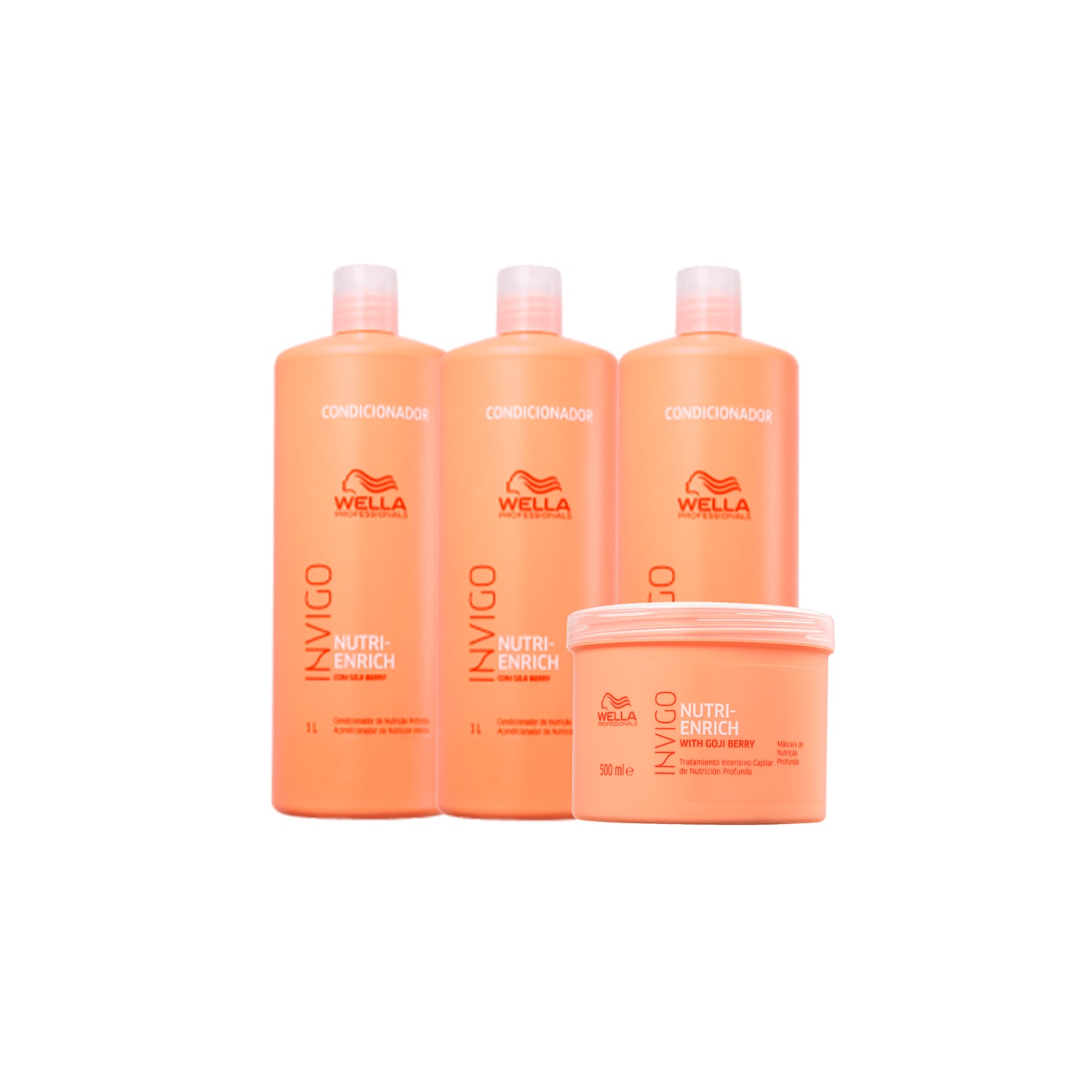 Kit Wella Professionals Invigo Nutri-Enrich 3 Condicionador 1L e Máscara 500ml
