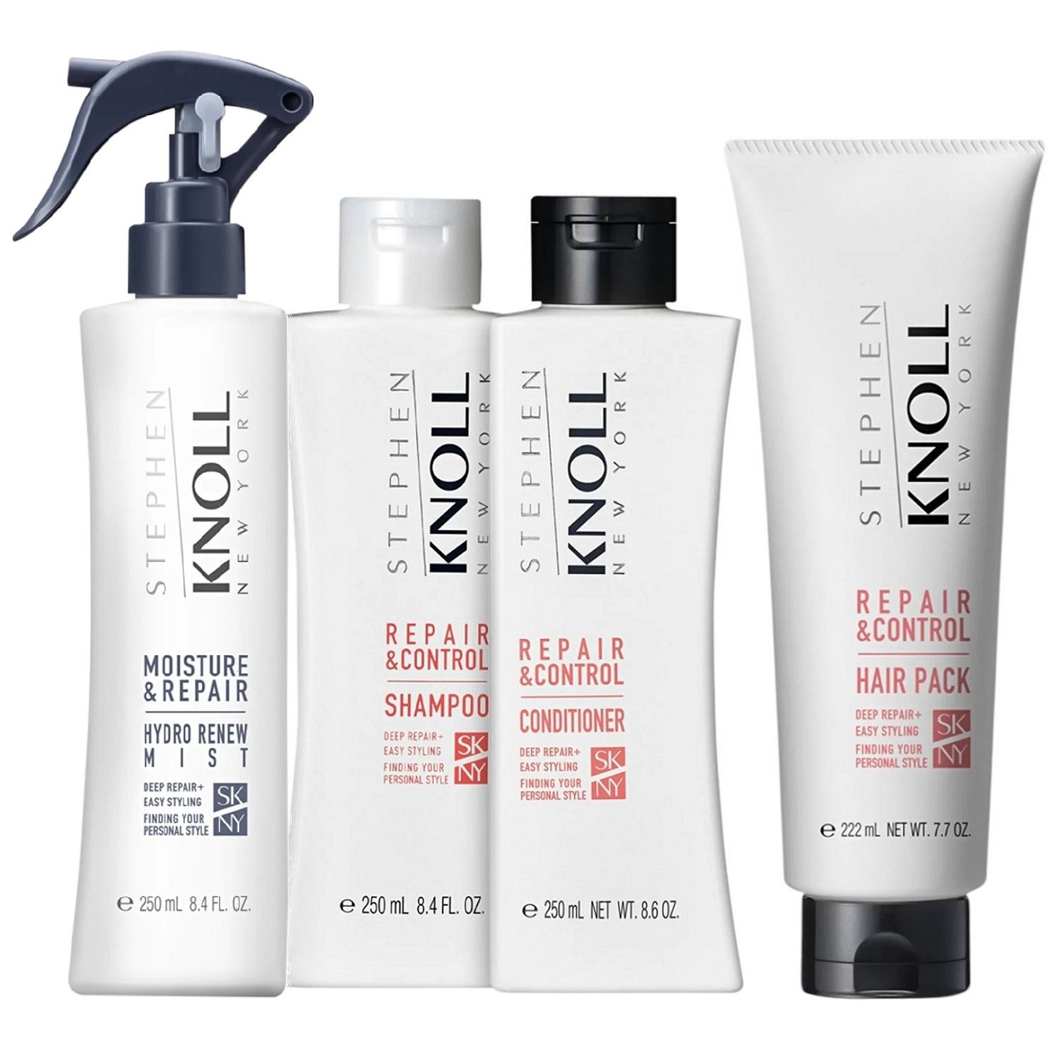 Kit Stephen Knoll Repair & Control - Shampoo 250ml + Condicionador 250ml + Máscara 224ml + Leave-in Moisture 250ml