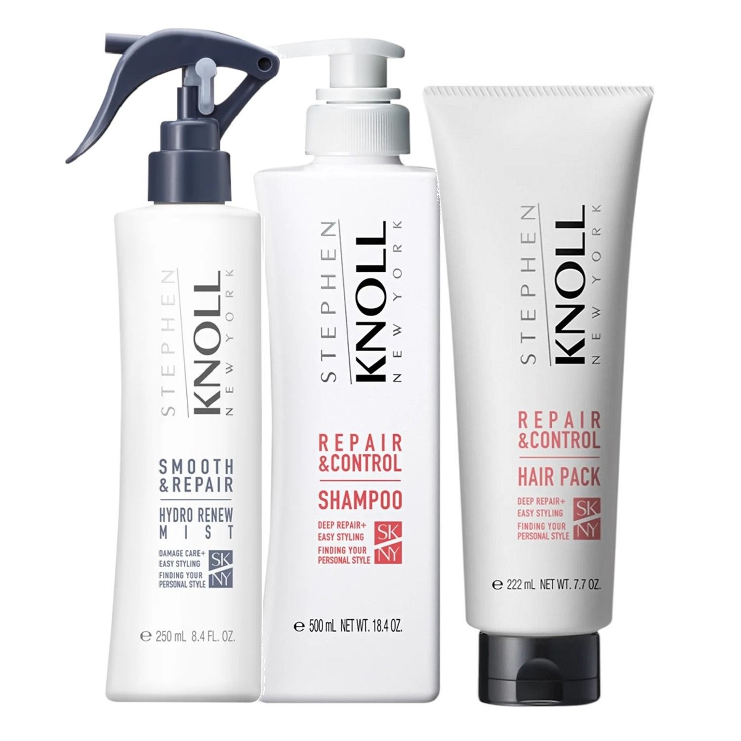 Kit Stephen Knoll Repair & Control - Shampoo 500ml + Máscara 224ml + Leave-in Smooth 250ml
