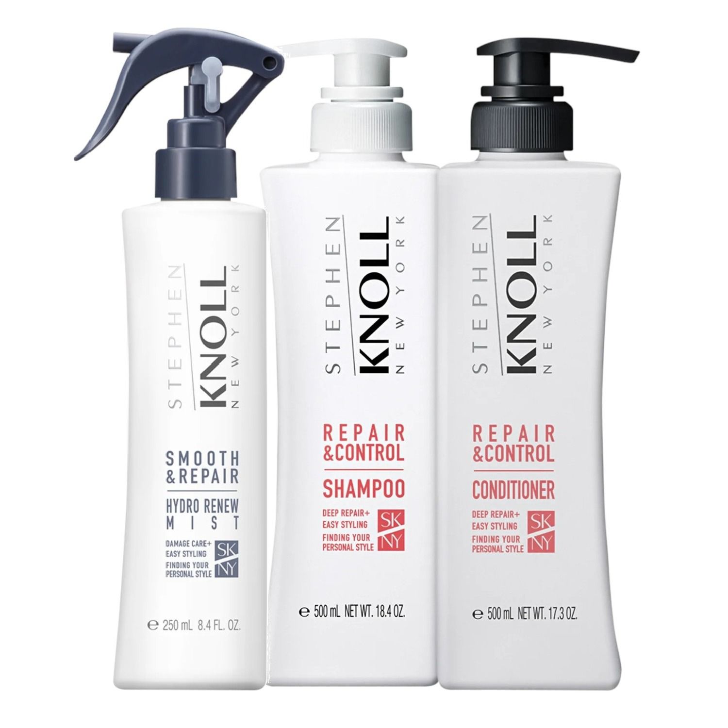 Kit Stephen Knoll Repair & Control - Shampoo 500ml + Condicionador 500ml + Leave-in Smooth 250ml