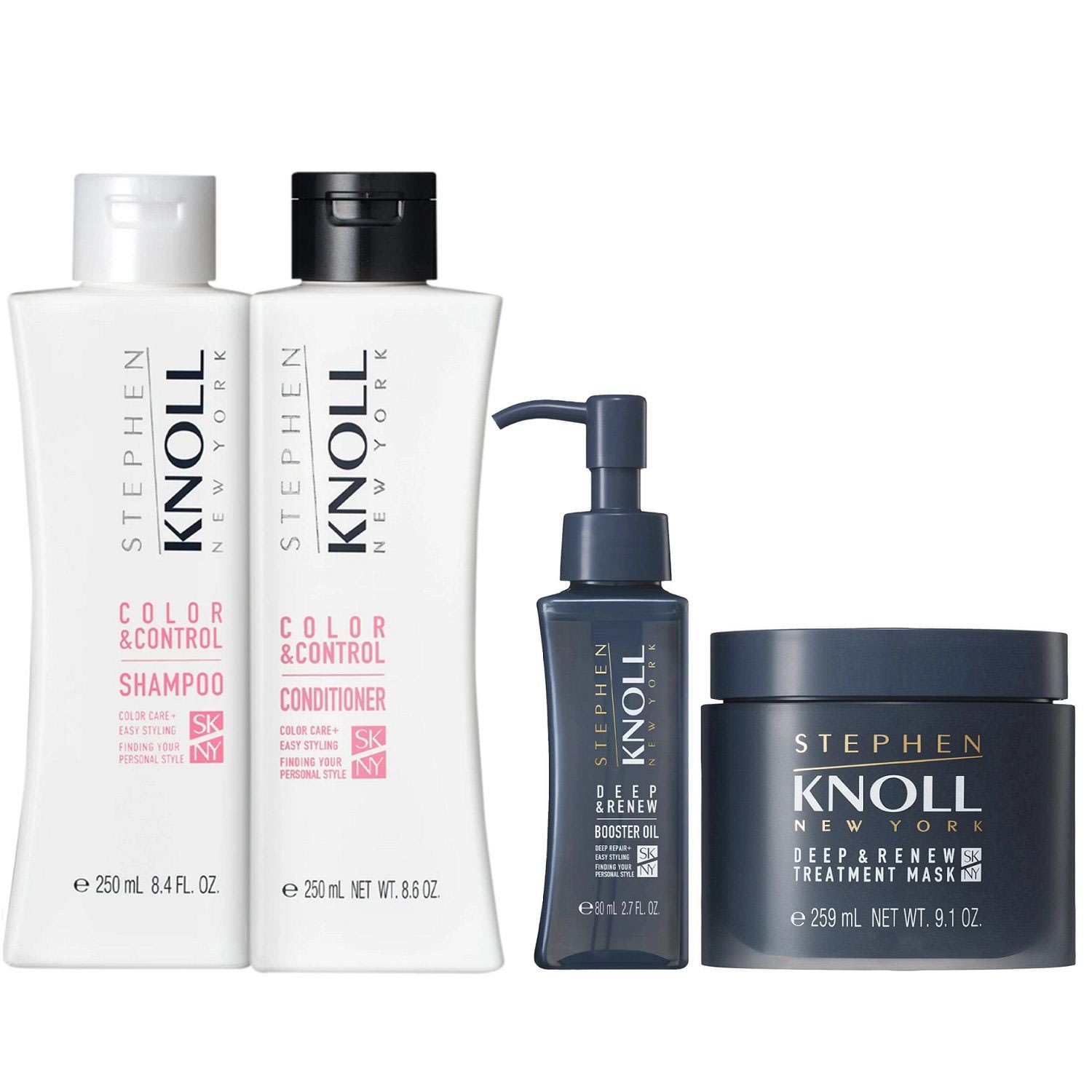 Kit Stephen Knoll Color & Control - Shampoo 250ml + Condicionador 250ml + Máscara Deep 259ml + Óleo Deep 80ml