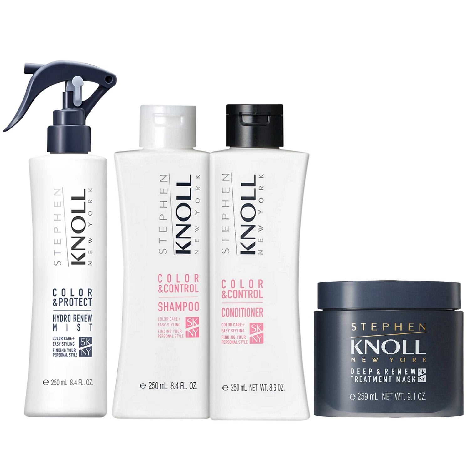 Kit Stephen Knoll Color & Control - Shampoo 250ml + Condicionador 250ml + Máscara Deep 259ml + Leave-in 250ml