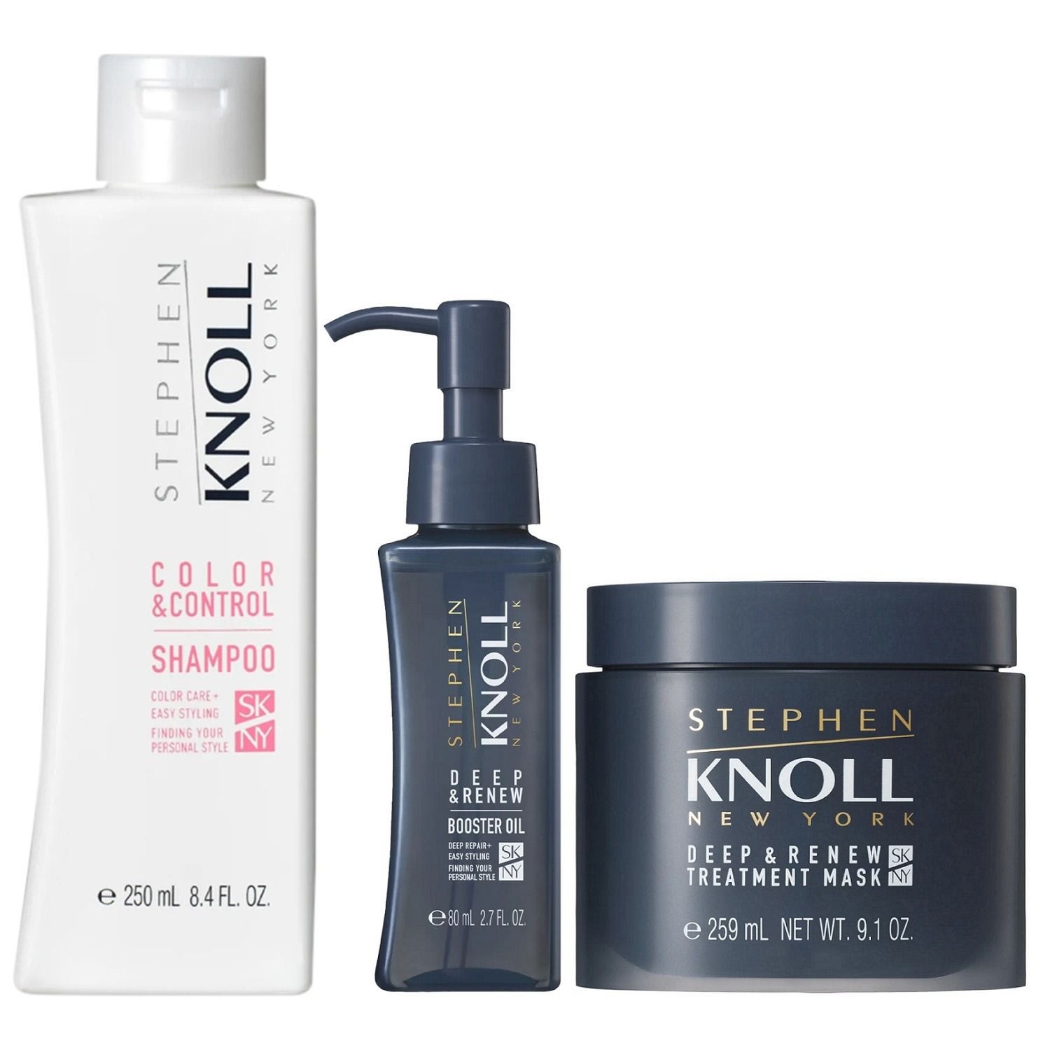 Kit Stephen Knoll Color & Control - Shampoo 250ml + Máscara Deep 259ml + Óleo Deep 80ml