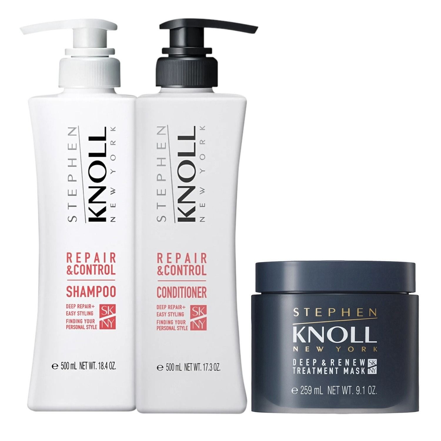 Kit Stephen Knoll Repair & Control - Shampoo 500ml + Condicionador 500ml + Máscara Deep 259ml