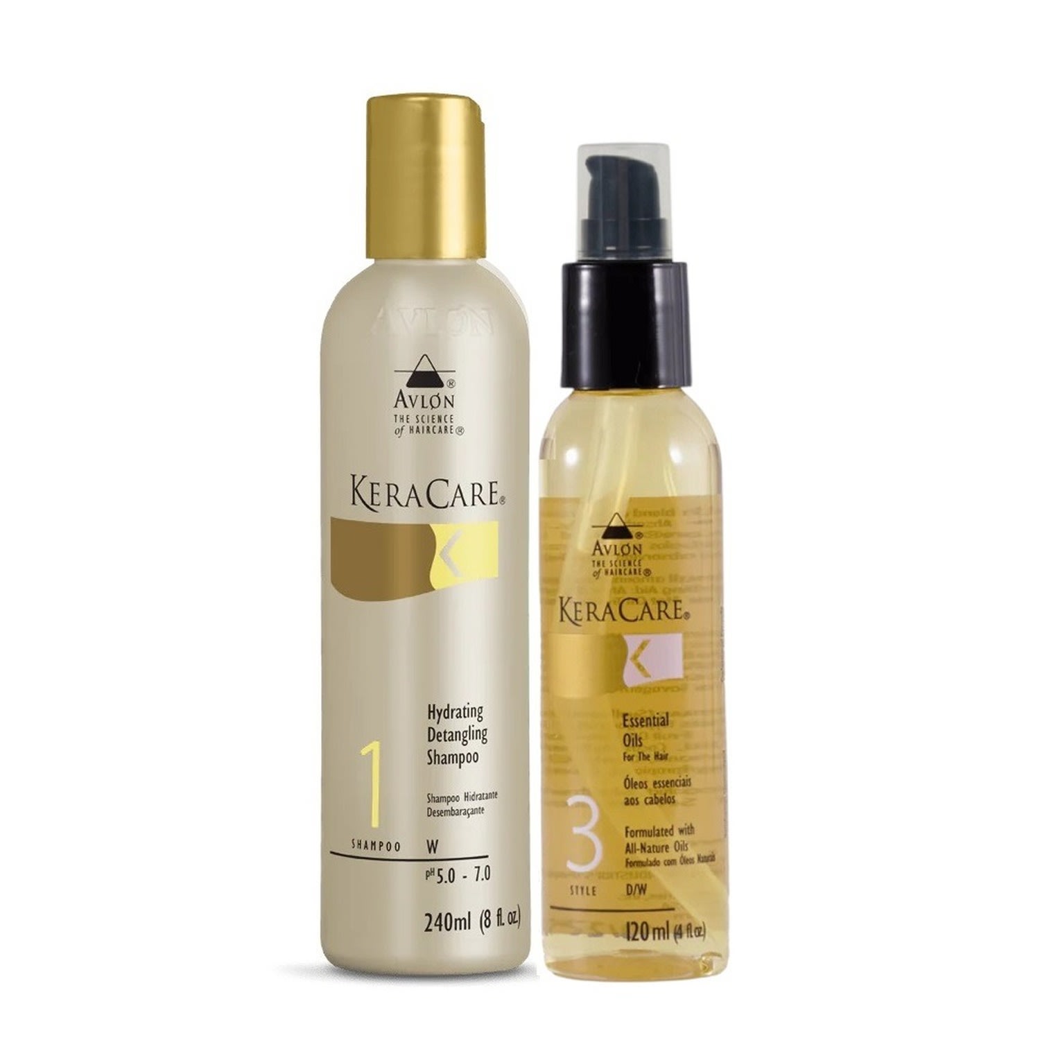 Kit Avlon KeraCare - Shampoo Hydrating 240ml + Óleo Essencial 120ml